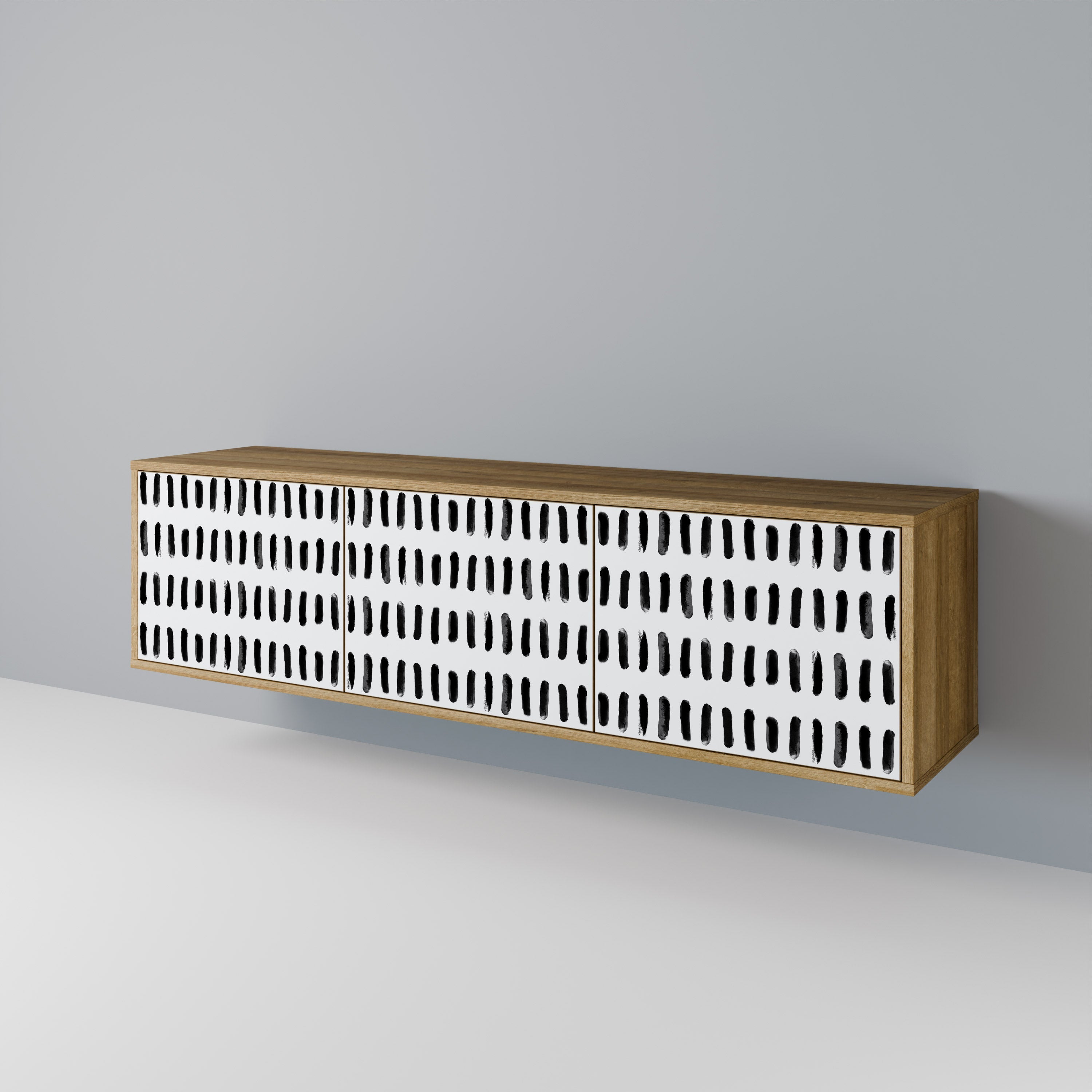 NIGHTY MELODIES TV-Lowboard mit 3 Türen in Eiche-Optik