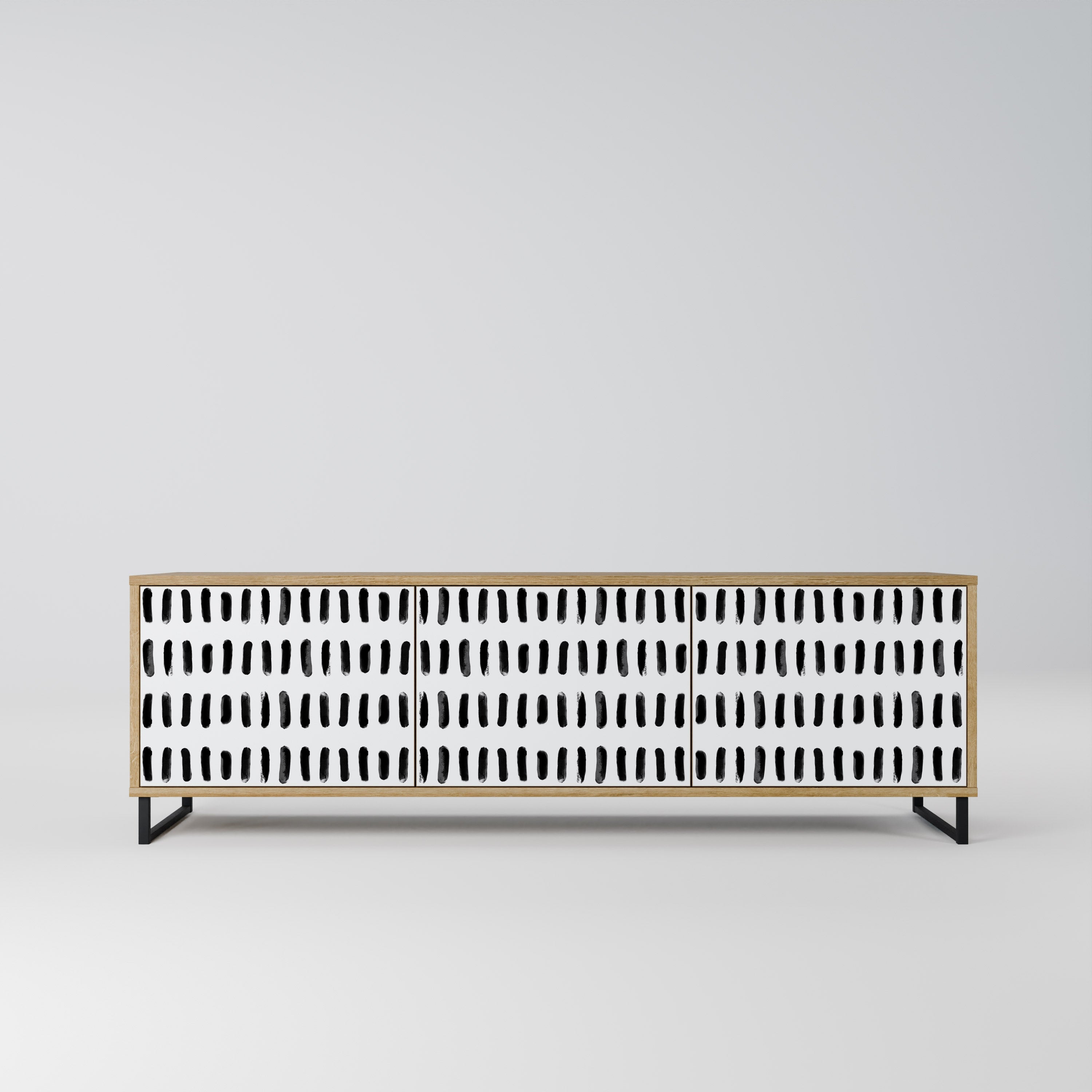 NIGHTY MELODIES TV-Lowboard mit 3 Türen in Eiche-Optik