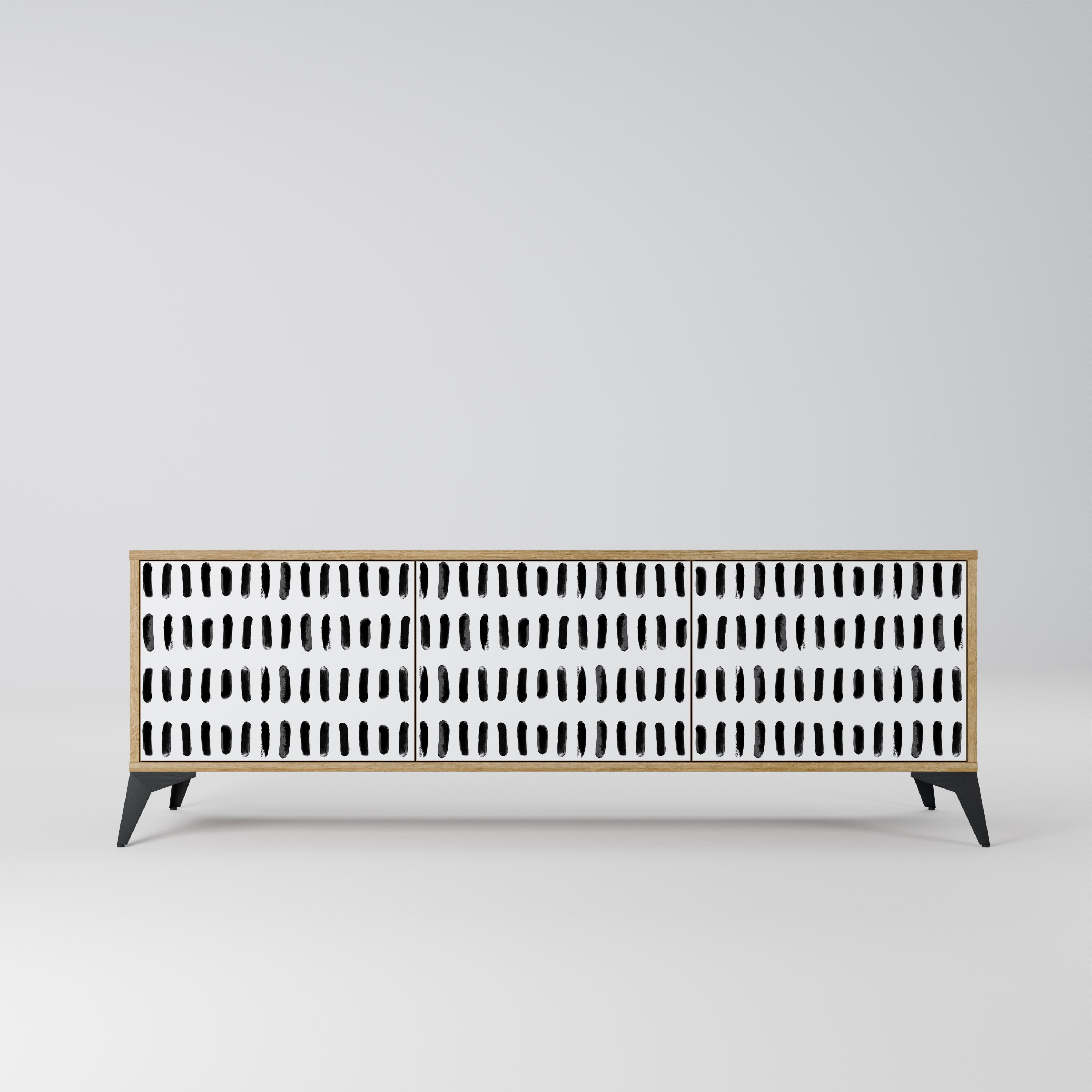 NIGHTY MELODIES TV-Lowboard mit 3 Türen in Eiche-Optik