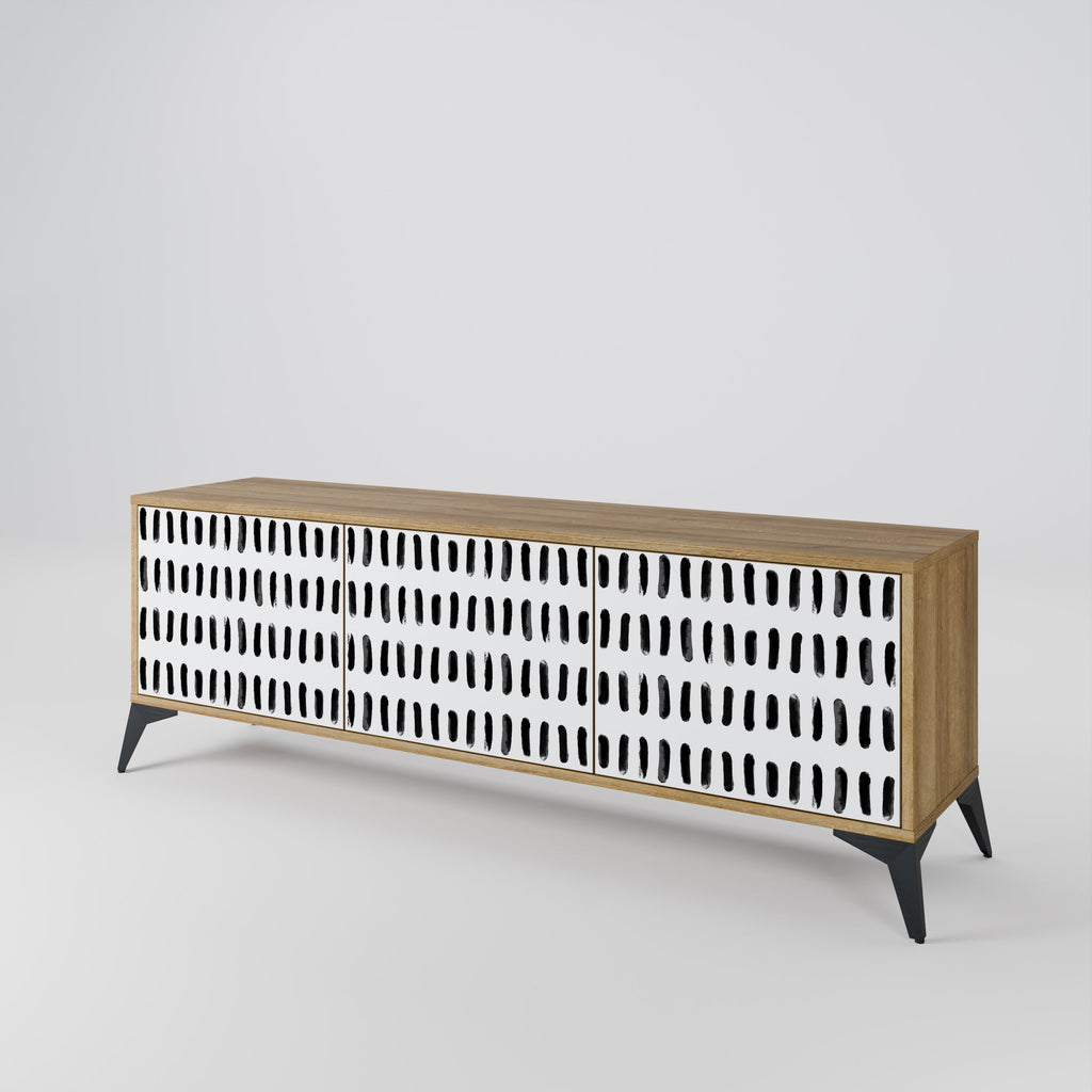 NIGHTY MELODIES TV-Lowboard mit 3 Türen in Eiche-Optik