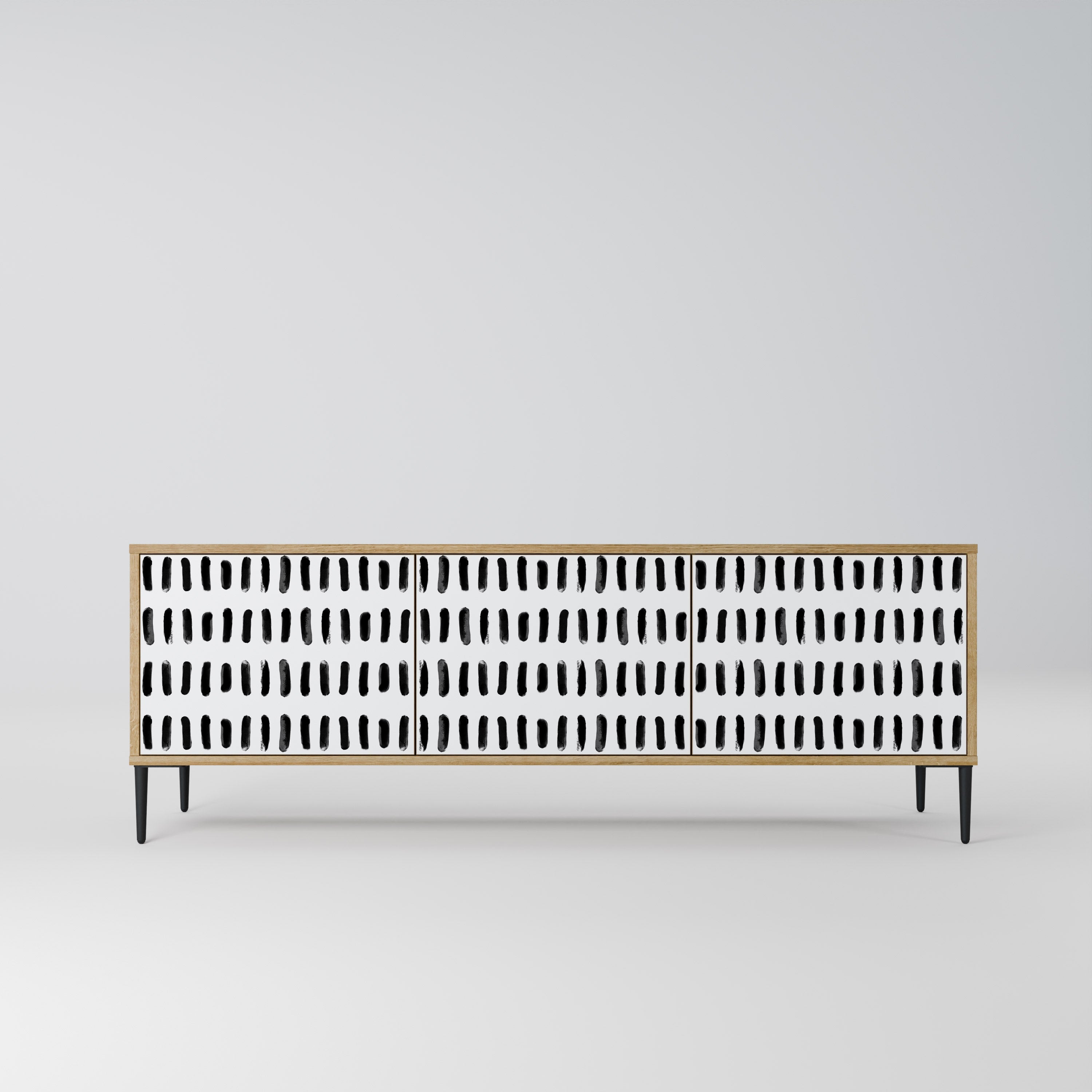 NIGHTY MELODIES TV-Lowboard mit 3 Türen in Eiche-Optik