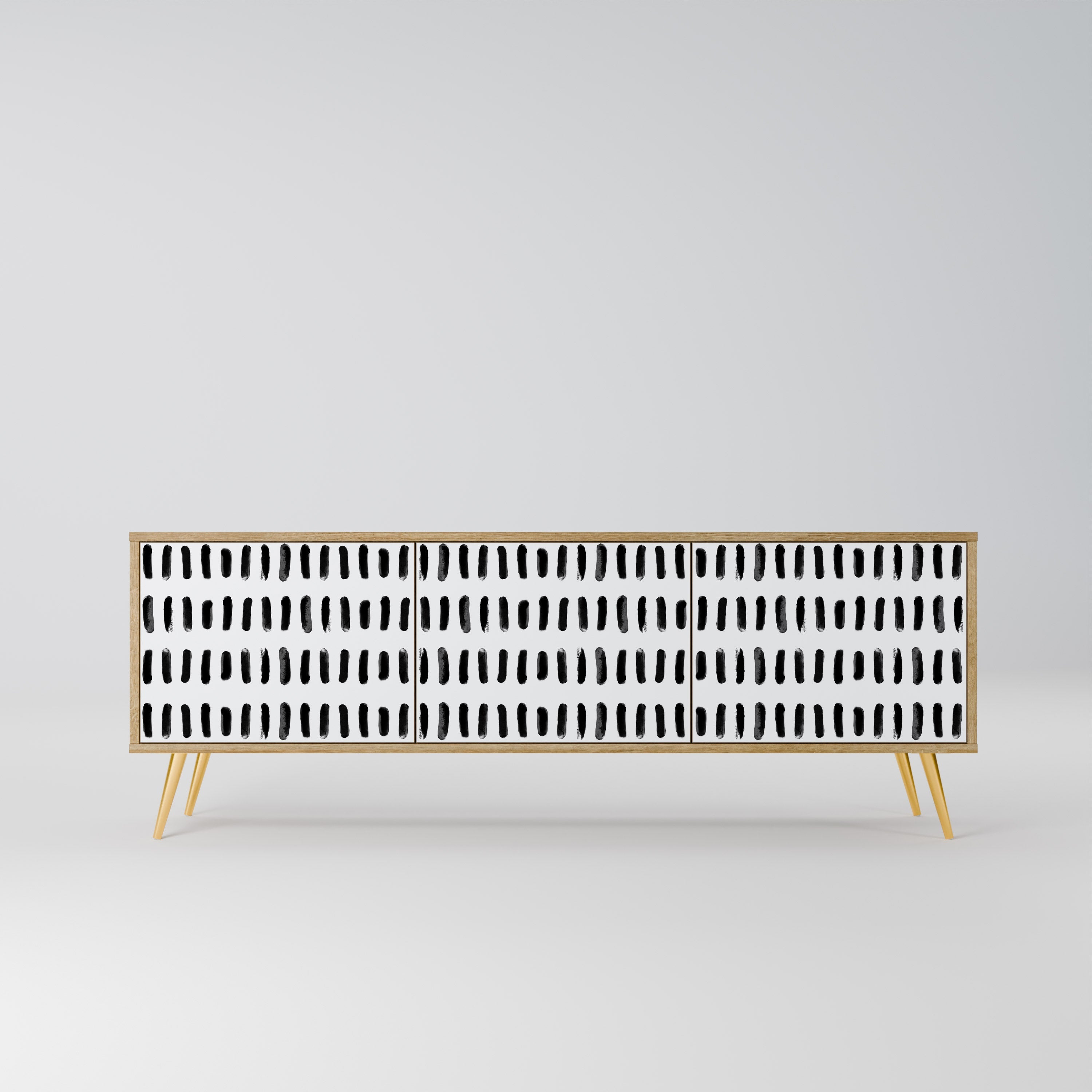 NIGHTY MELODIES TV-Lowboard mit 3 Türen in Eiche-Optik