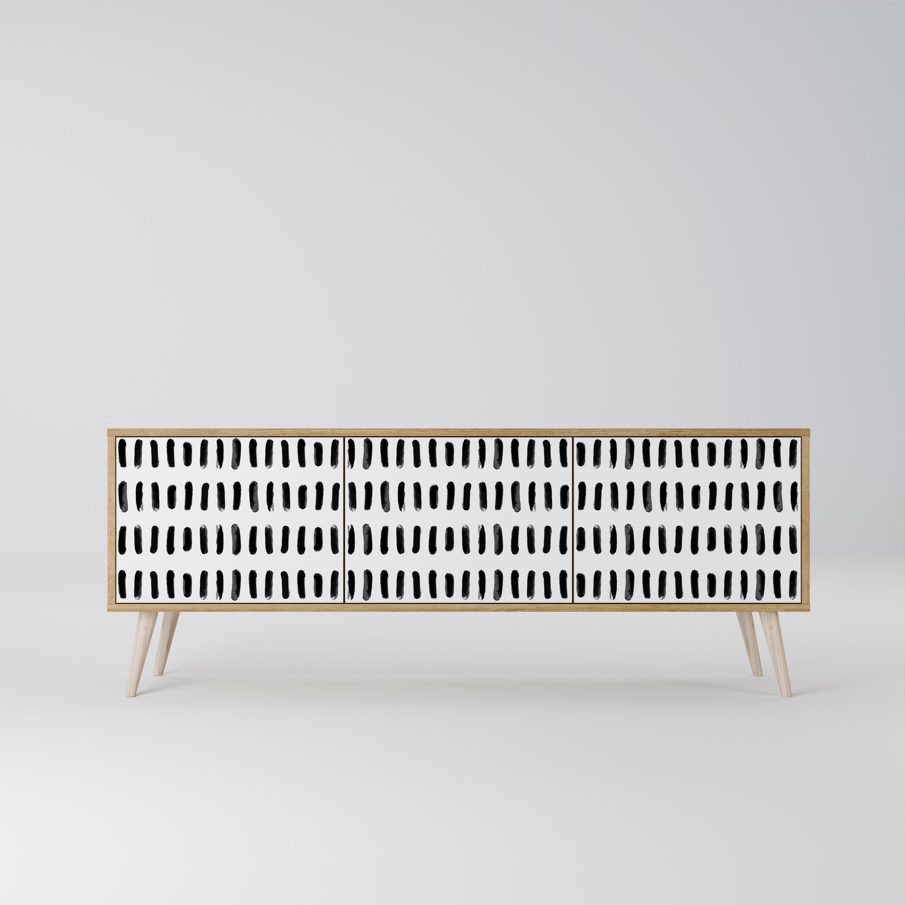 NIGHTY MELODIES TV-Lowboard mit 3 Türen in Eiche-Optik