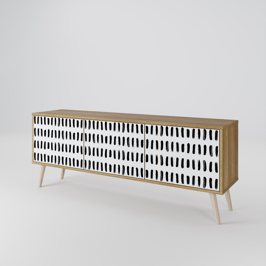 NIGHTY MELODIES TV-Lowboard mit 3 Türen in Eiche-Optik