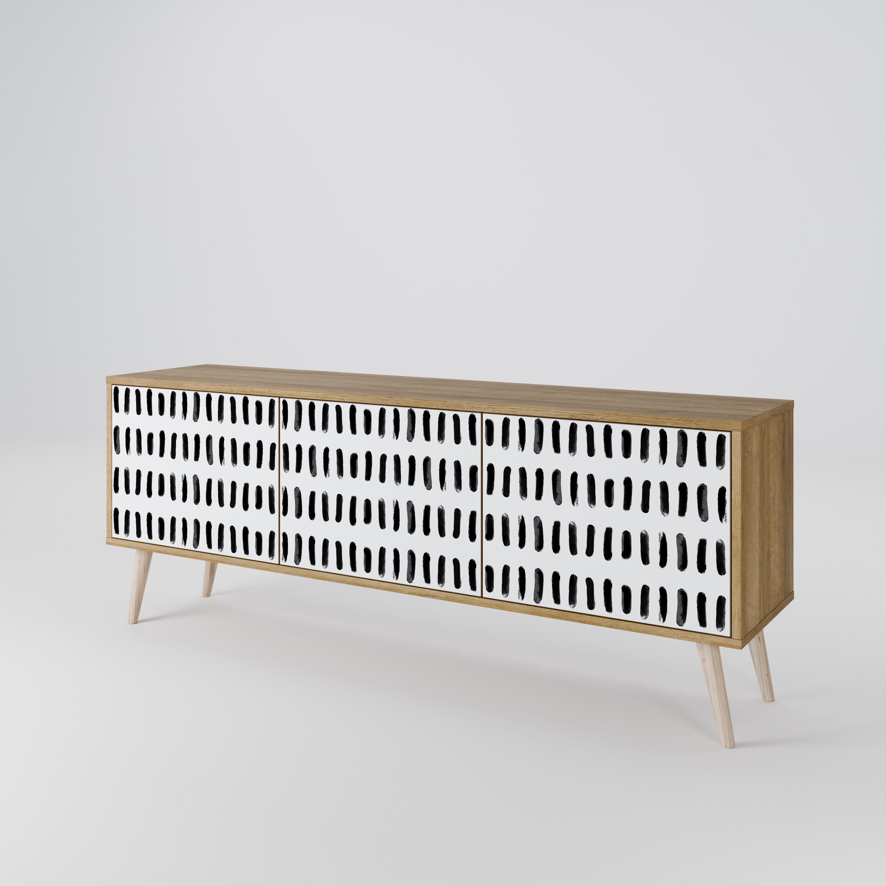 NIGHTY MELODIES TV-Lowboard mit 3 Türen in Eiche-Optik