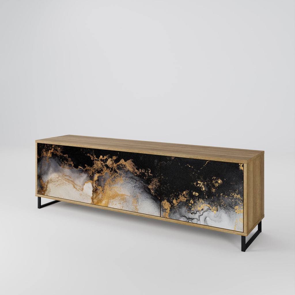 MARBLE OF TOMMORROW TV-Lowboard mit 3 Türen in Eiche-Optik