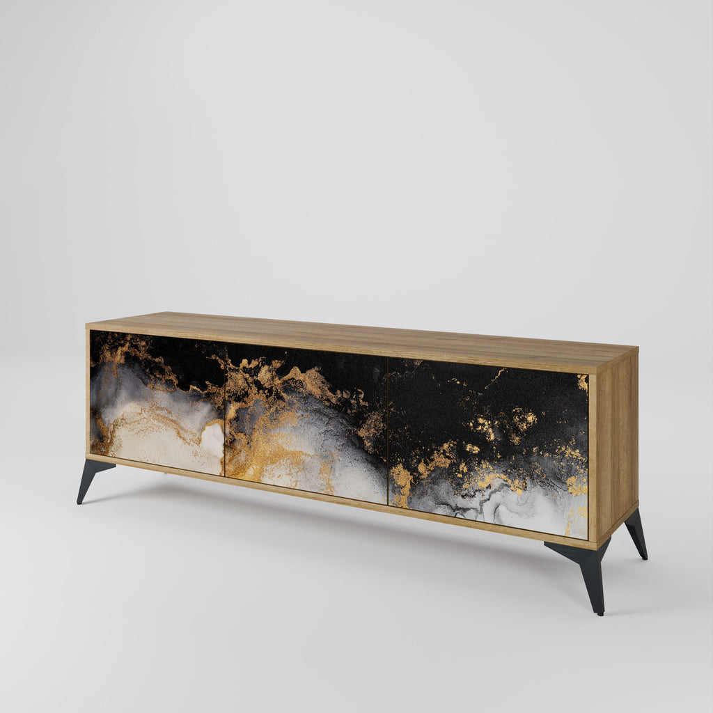 MARBLE OF TOMMORROW TV-Lowboard mit 3 Türen in Eiche-Optik