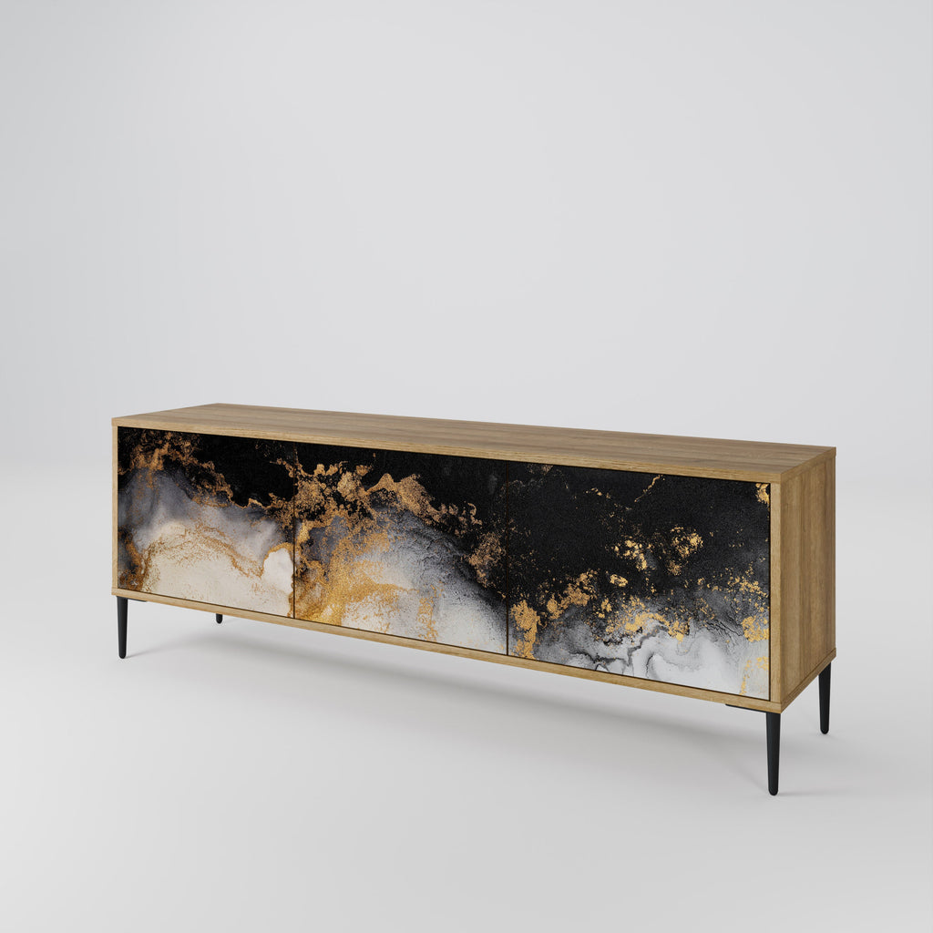 MARBLE OF TOMMORROW TV-Lowboard mit 3 Türen in Eiche-Optik