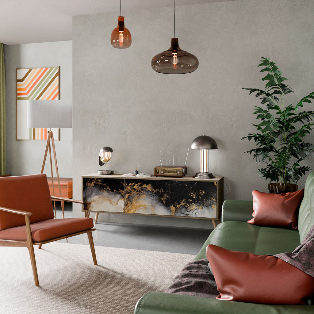 MARBLE OF TOMMORROW TV-Lowboard mit 3 Türen in Eiche-Optik