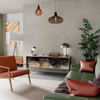 MARBLE OF TOMMORROW TV-Lowboard mit 3 Türen in Eiche-Optik