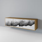 MONOCHROME MIRAGE TV-Lowboard mit 3 Türen in Eiche-Optik