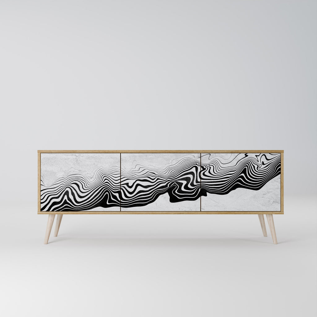 MONOCHROME MIRAGE TV-Lowboard mit 3 Türen in Eiche-Optik