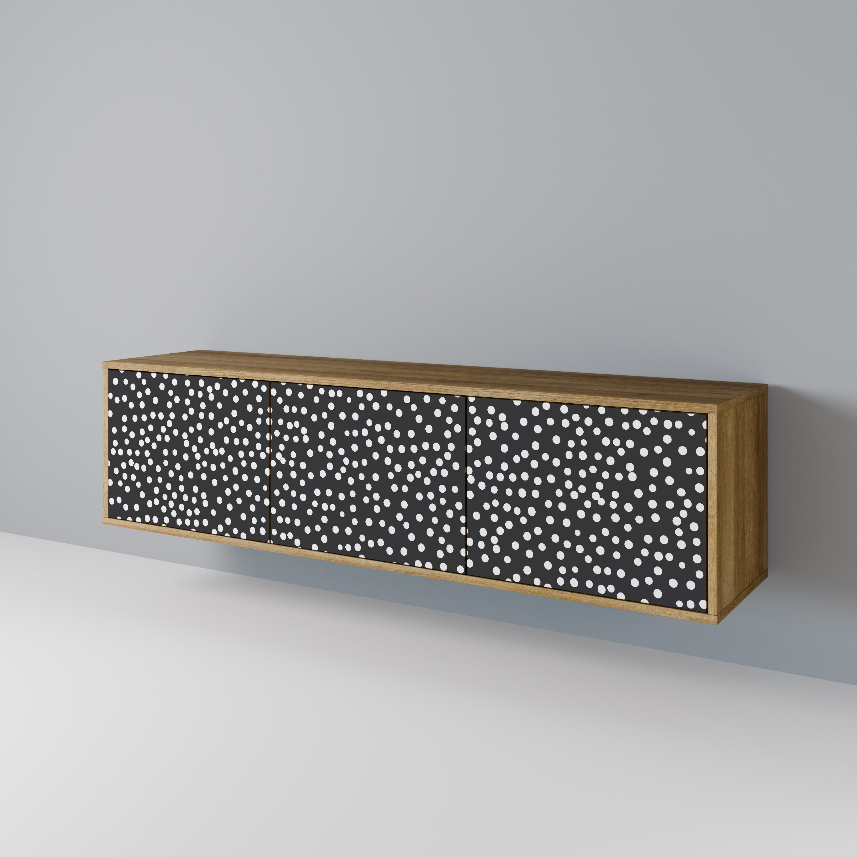 BLINDING LIGHTS TV-Lowboard mit 3 Türen in Eiche-Optik