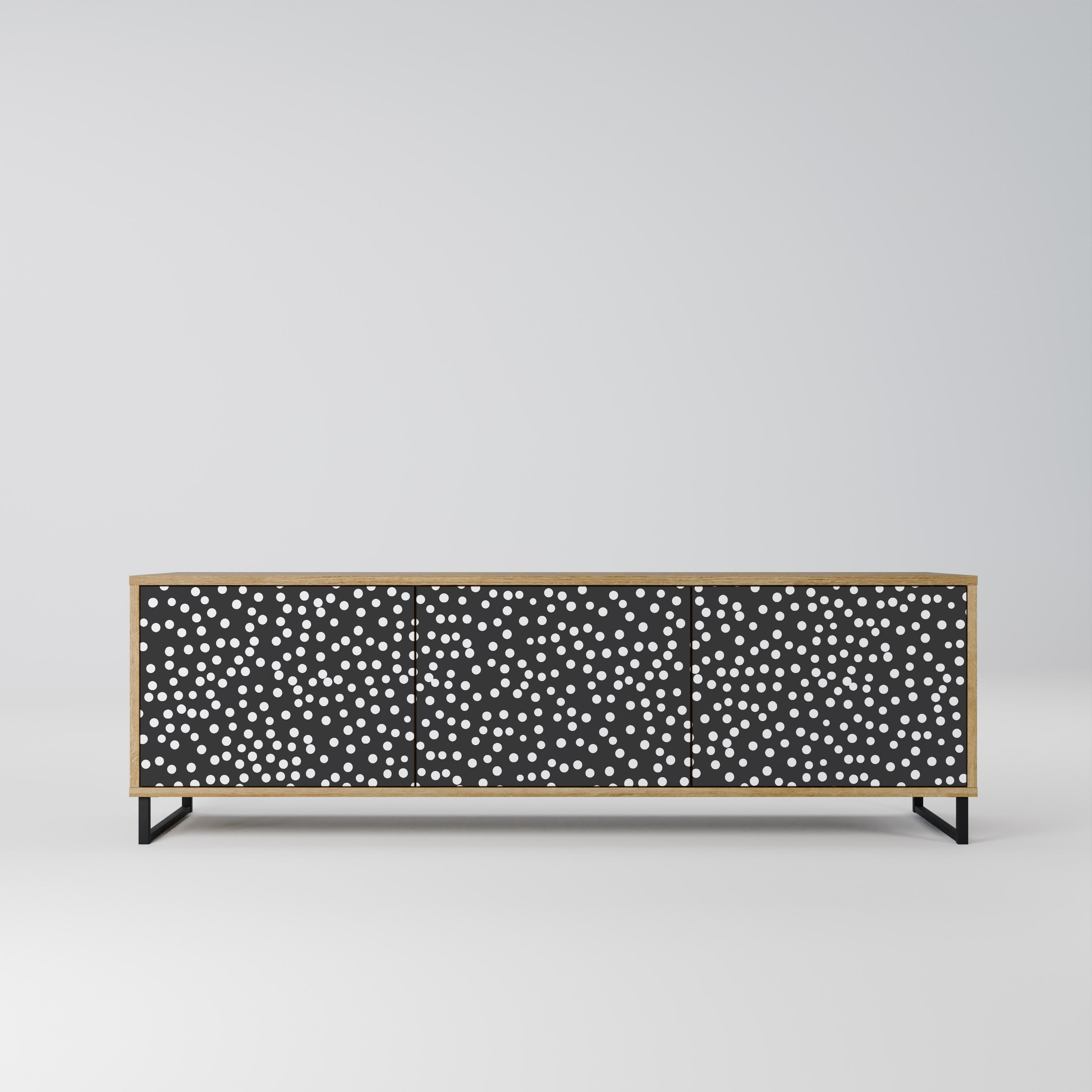 BLINDING LIGHTS TV-Lowboard mit 3 Türen in Eiche-Optik