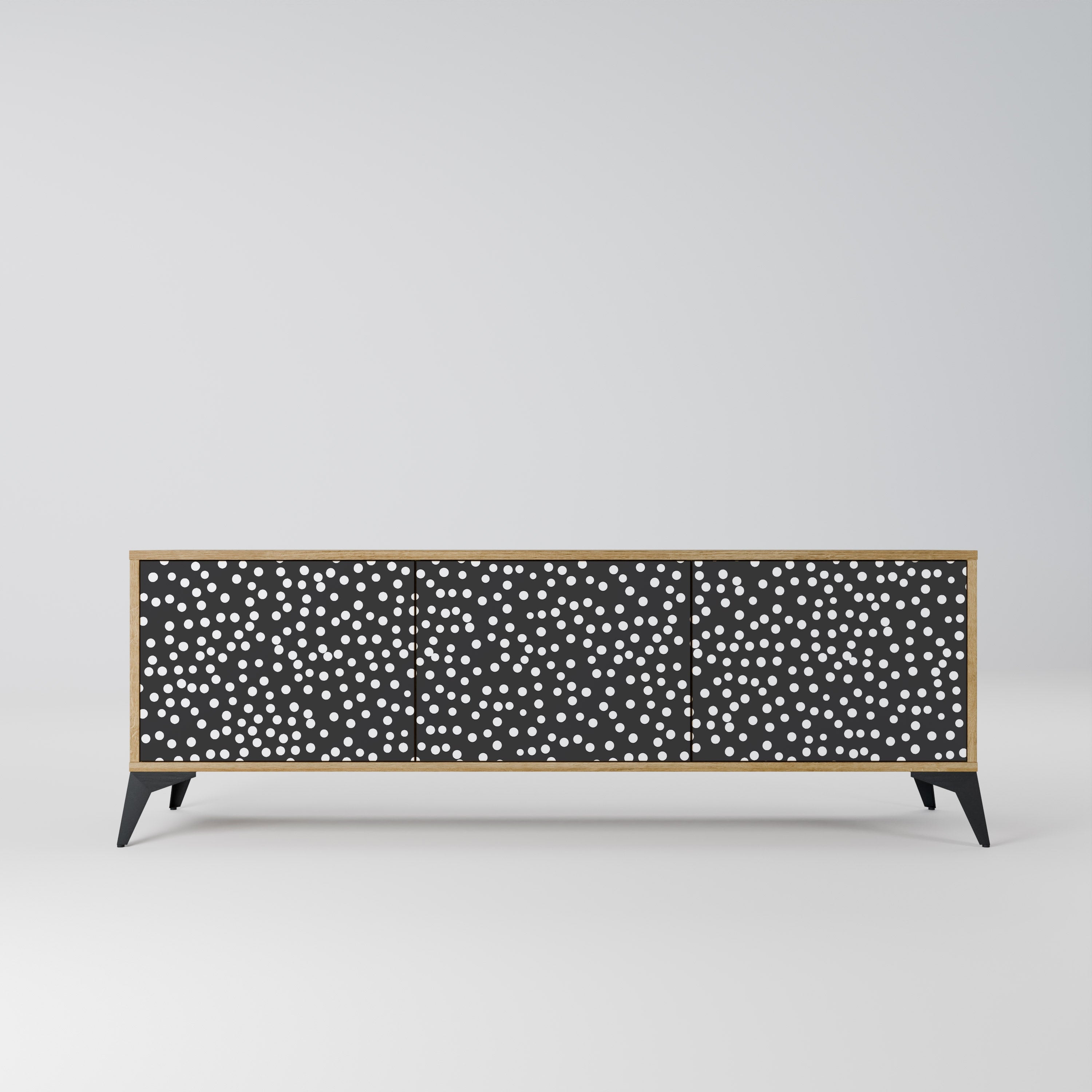 BLINDING LIGHTS TV-Lowboard mit 3 Türen in Eiche-Optik