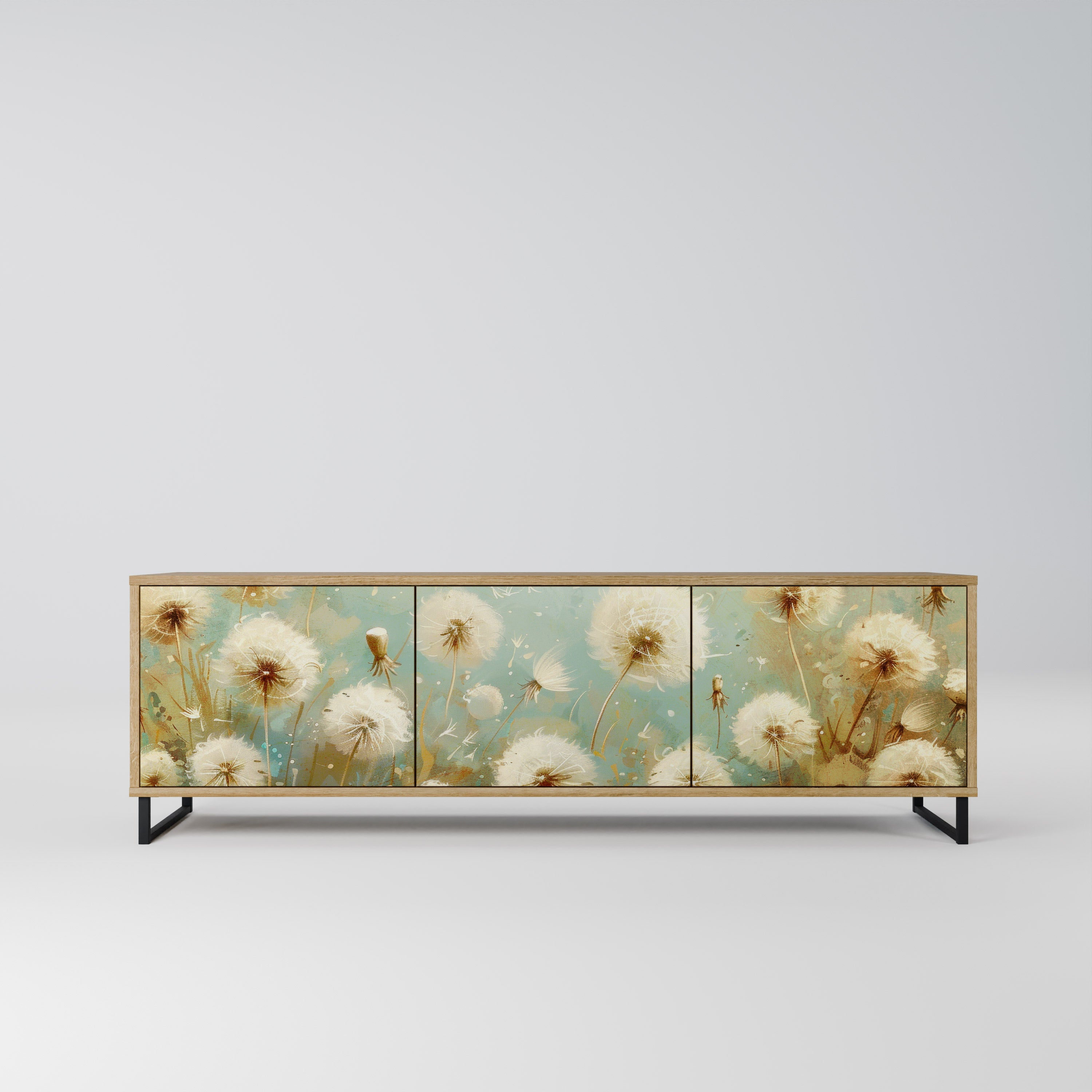 DREAMY MEADOW TV-Lowboard mit 3 Türen in Eiche-Optik