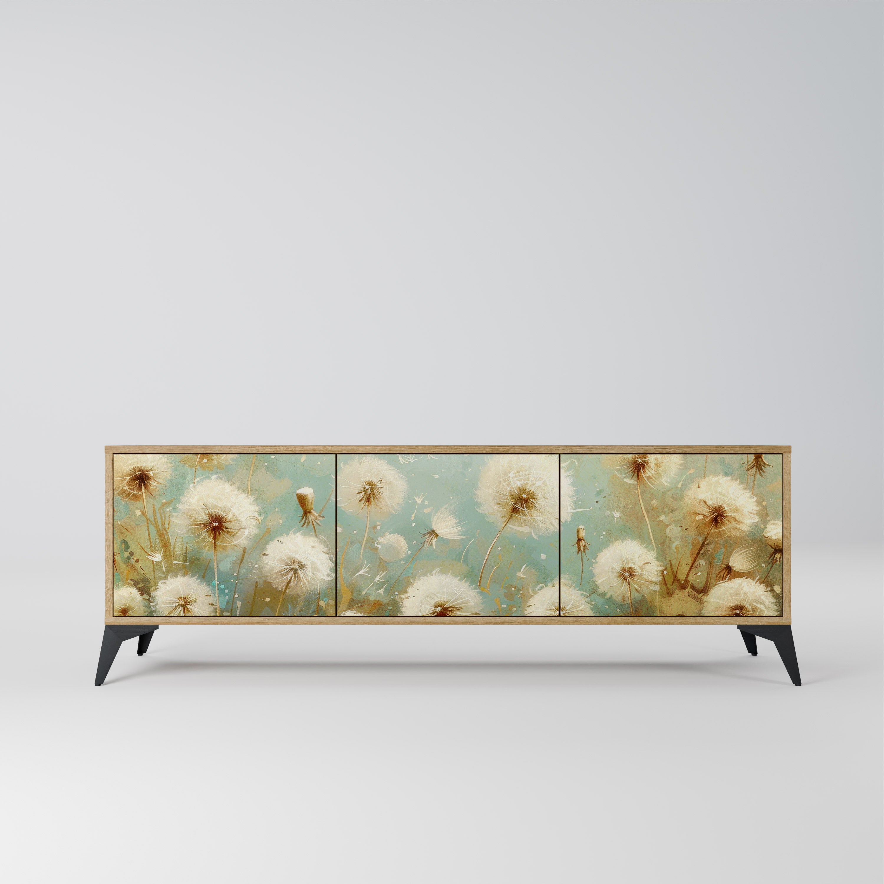 DREAMY MEADOW TV-Lowboard mit 3 Türen in Eiche-Optik