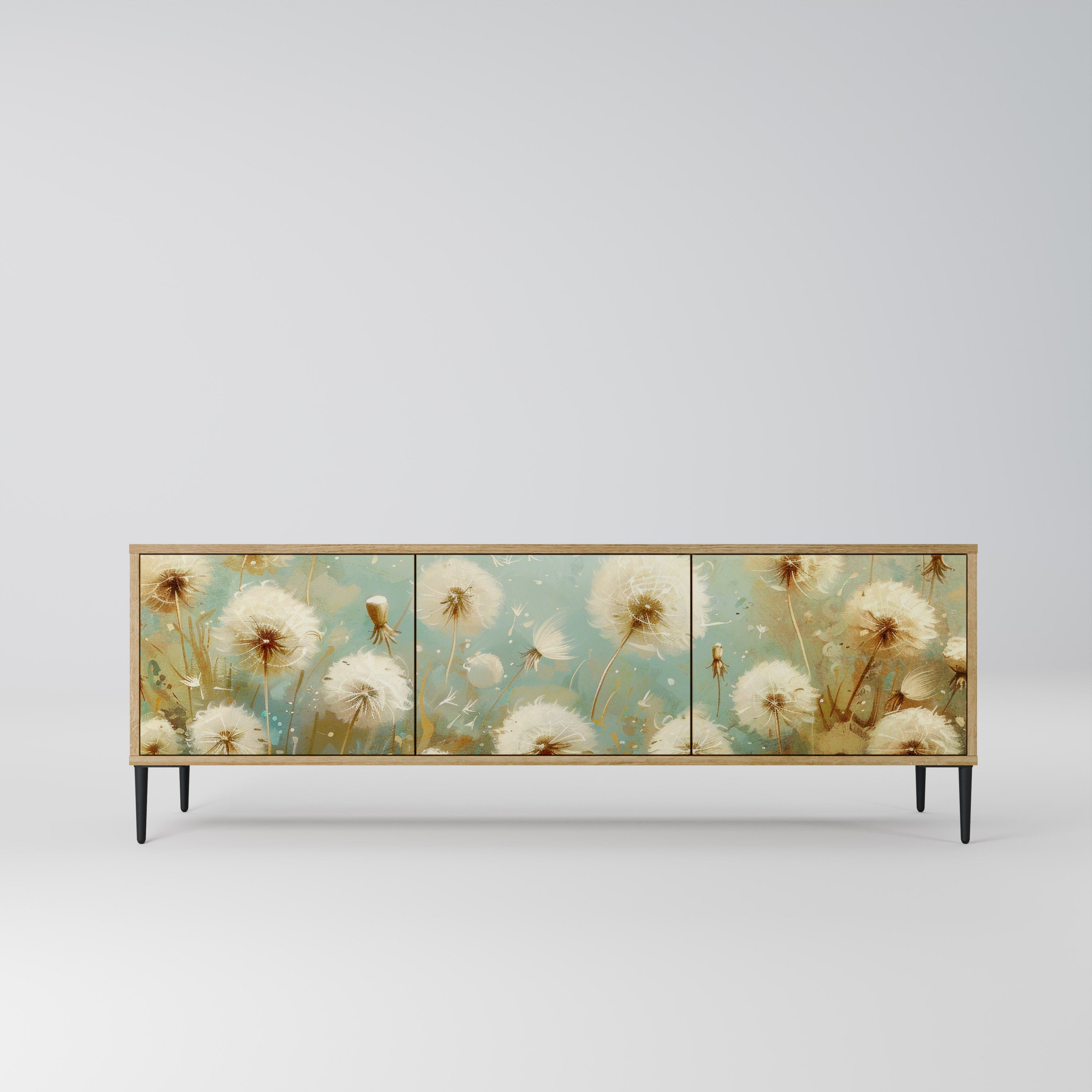 DREAMY MEADOW TV-Lowboard mit 3 Türen in Eiche-Optik