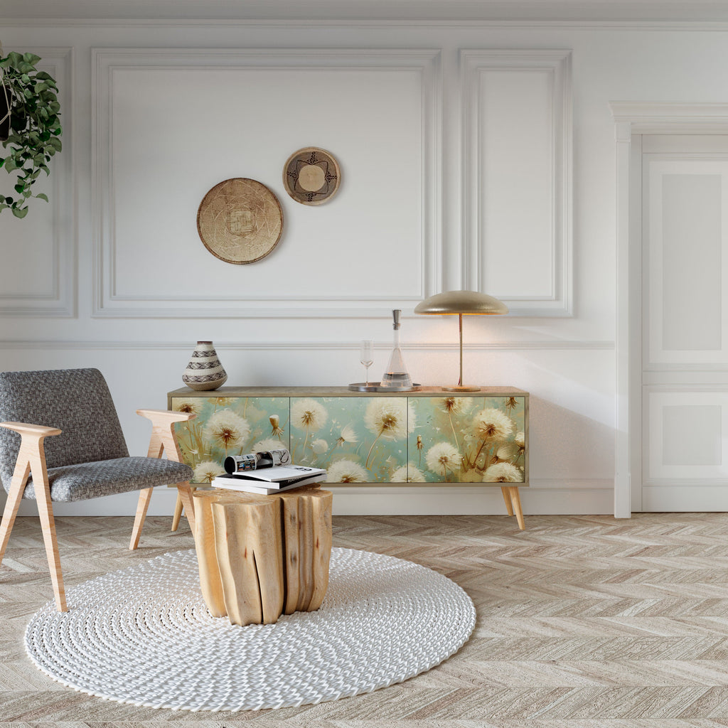 DREAMY MEADOW TV-Lowboard mit 3 Türen in Eiche-Optik