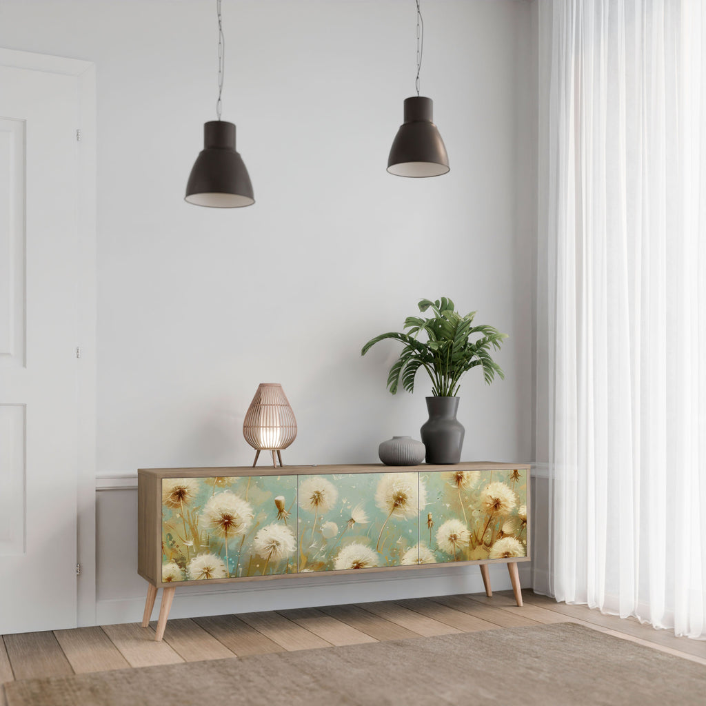 DREAMY MEADOW TV-Lowboard mit 3 Türen in Eiche-Optik