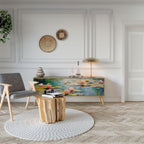 BLOOMING WATERS TV-Lowboard mit 3 Türen in Eiche-Optik