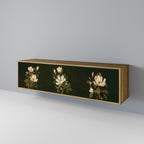 FLORAL NOIR TV-Lowboard mit 3 Türen in Eiche-Optik