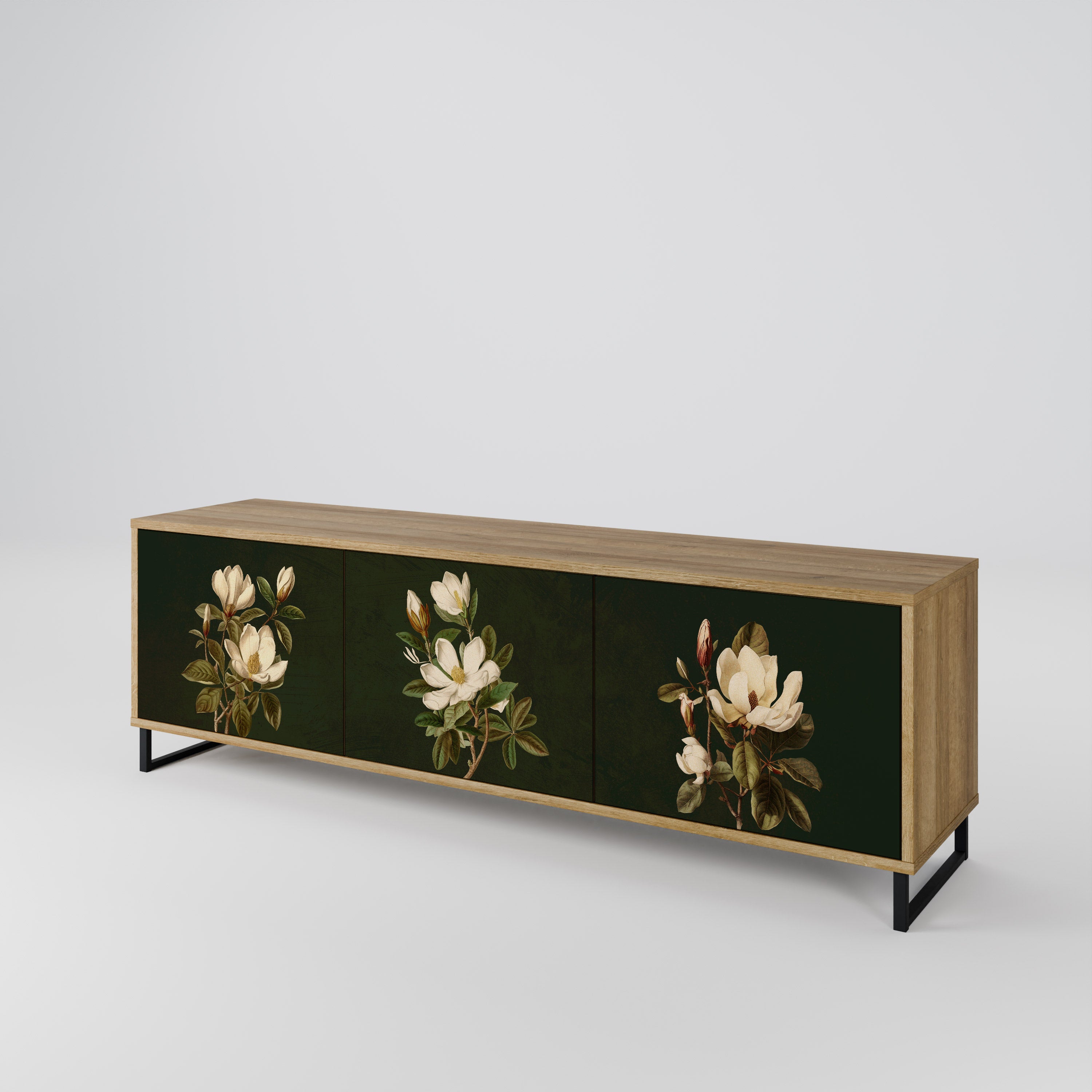 FLORAL NOIR 3-Door TV Cabinet