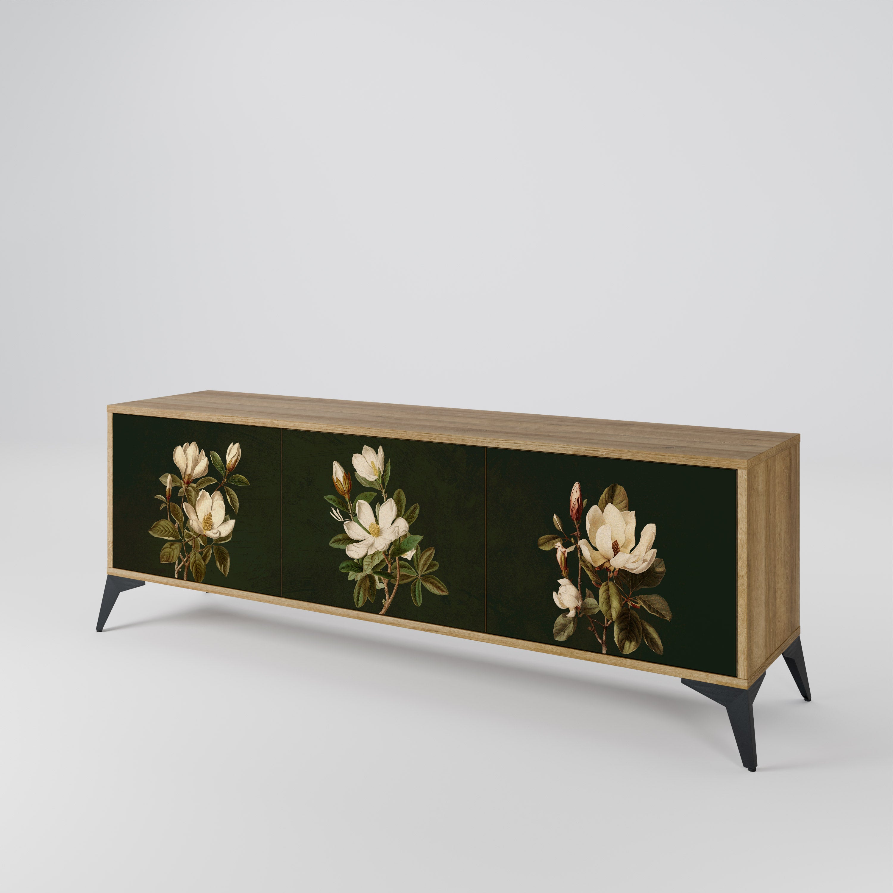 FLORAL NOIR 3-Door TV Cabinet