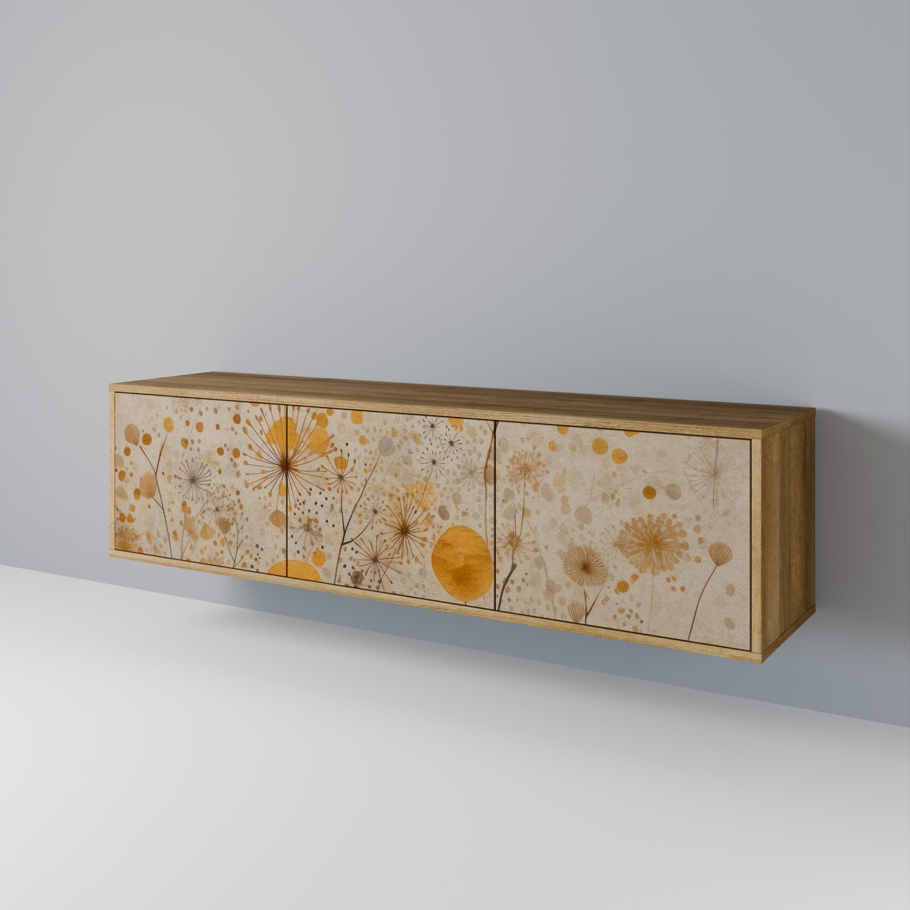 MORNING GLADE TV-Lowboard mit 3 Türen in Eiche-Optik