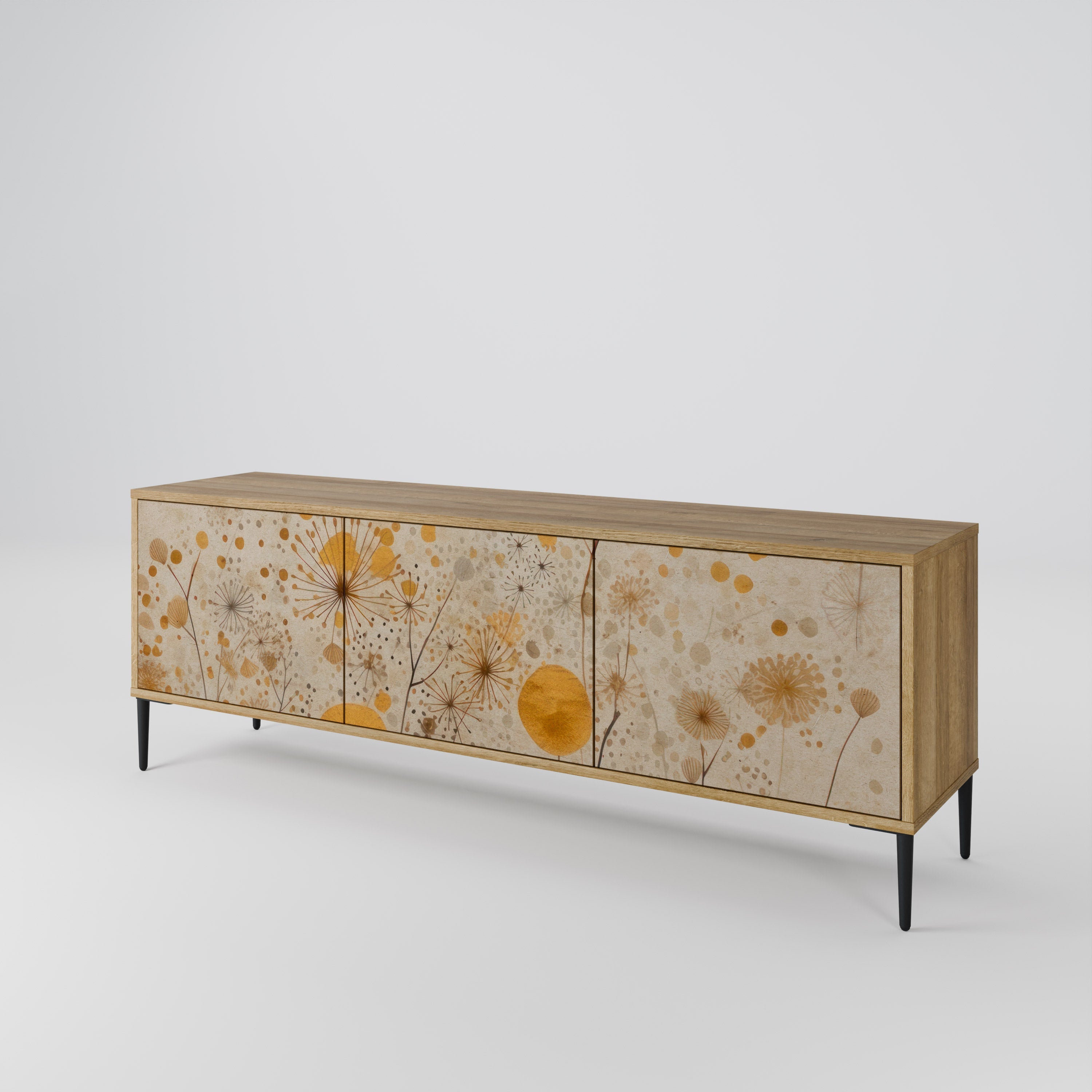 MORNING GLADE TV-Lowboard mit 3 Türen in Eiche-Optik