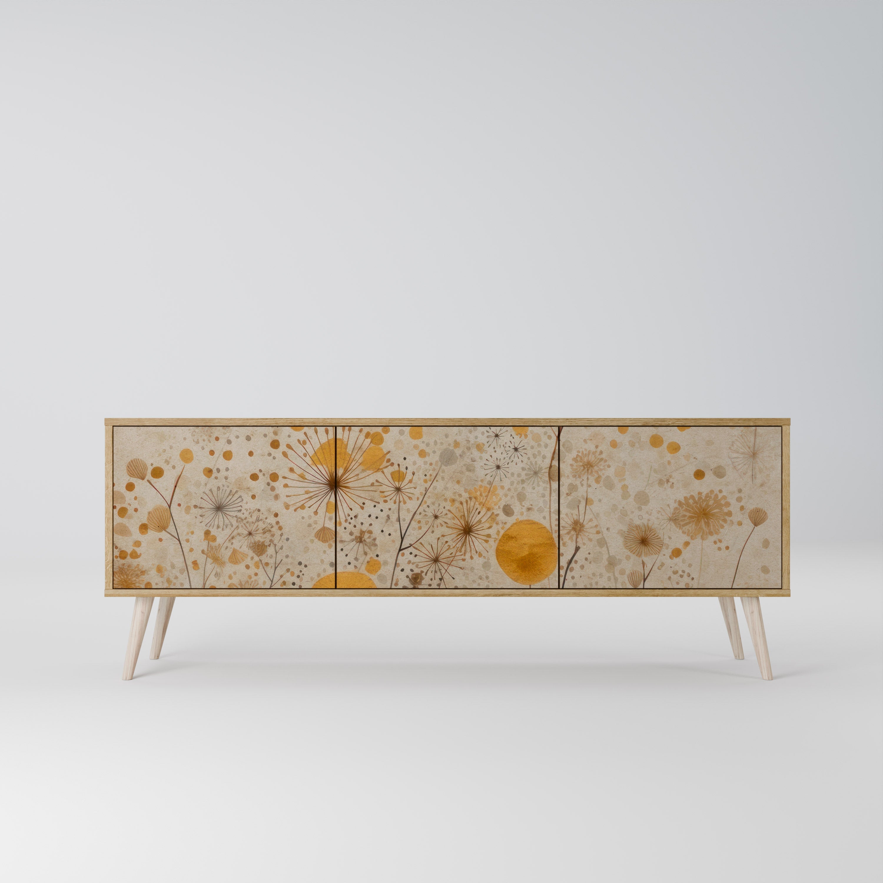 MORNING GLADE TV-Lowboard mit 3 Türen in Eiche-Optik