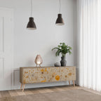 MORNING GLADE TV-Lowboard mit 3 Türen in Eiche-Optik