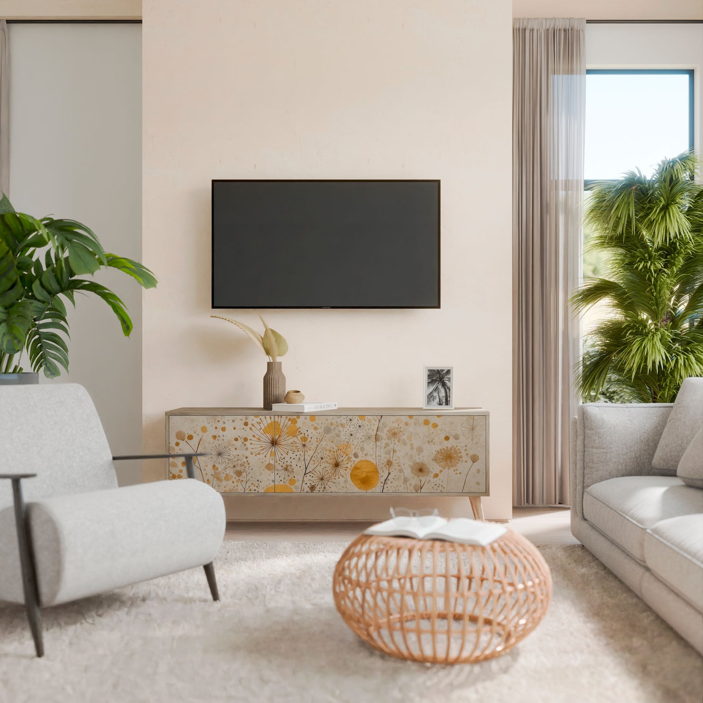 MORNING GLADE 3-türiges TV-Lowboard