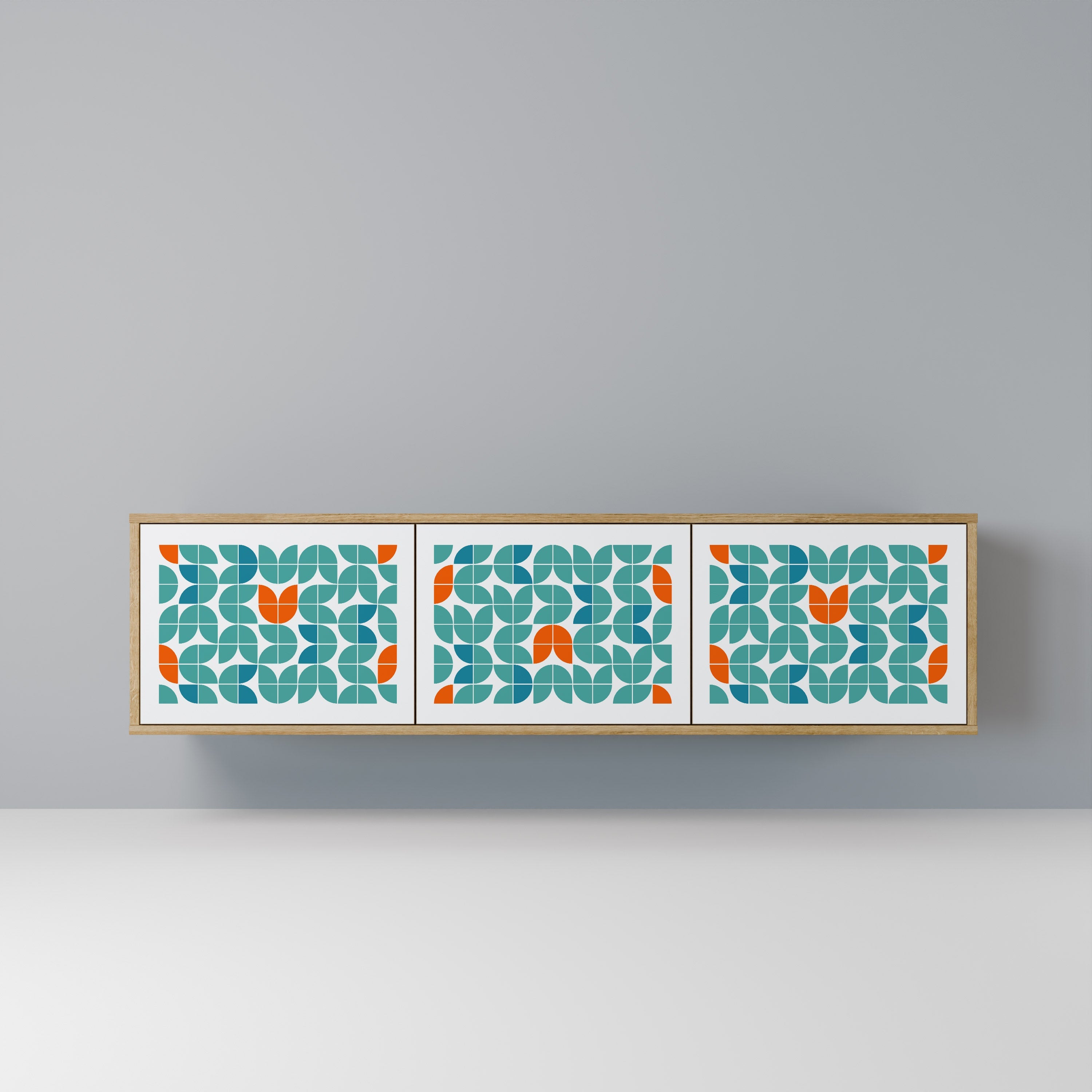 BE THE CHANGE TV-Lowboard mit 3 Türen in Eiche-Optik