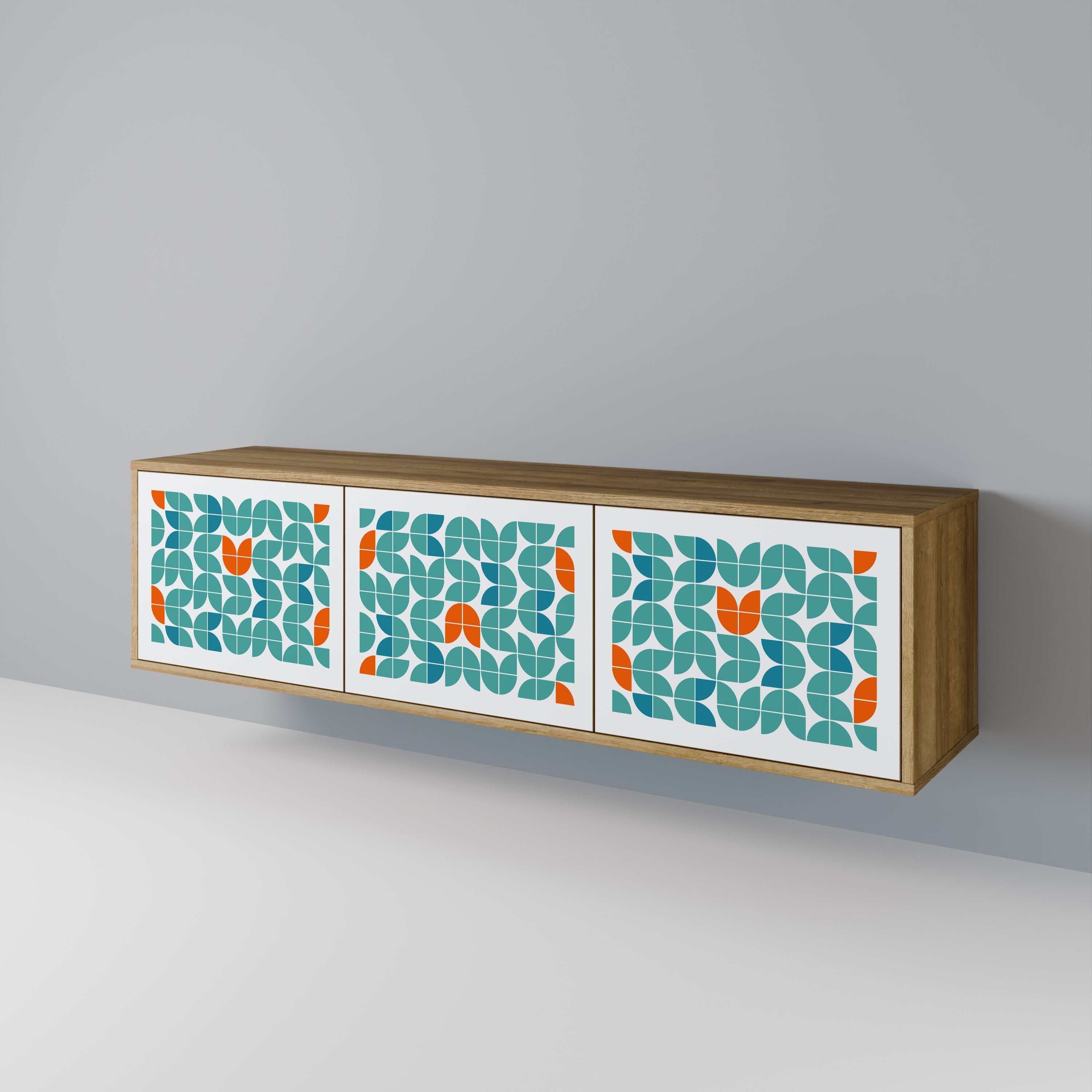 BE THE CHANGE TV-Lowboard mit 3 Türen in Eiche-Optik