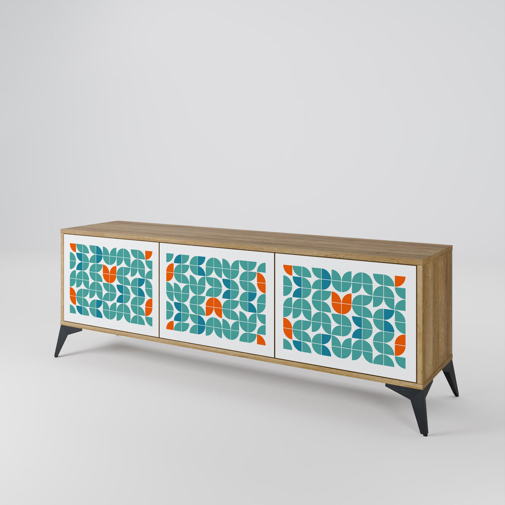 BE THE CHANGE TV-Lowboard mit 3 Türen in Eiche-Optik