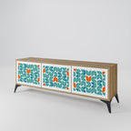 BE THE CHANGE TV-Lowboard mit 3 Türen in Eiche-Optik