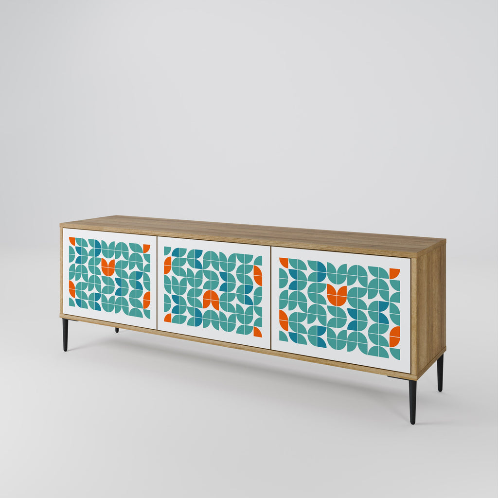 BE THE CHANGE TV-Lowboard mit 3 Türen in Eiche-Optik