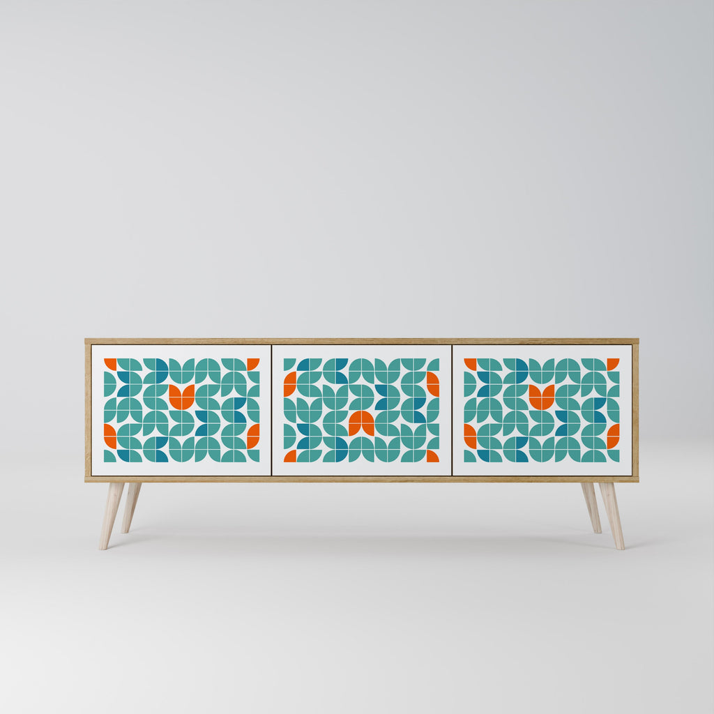 BE THE CHANGE TV-Lowboard mit 3 Türen in Eiche-Optik