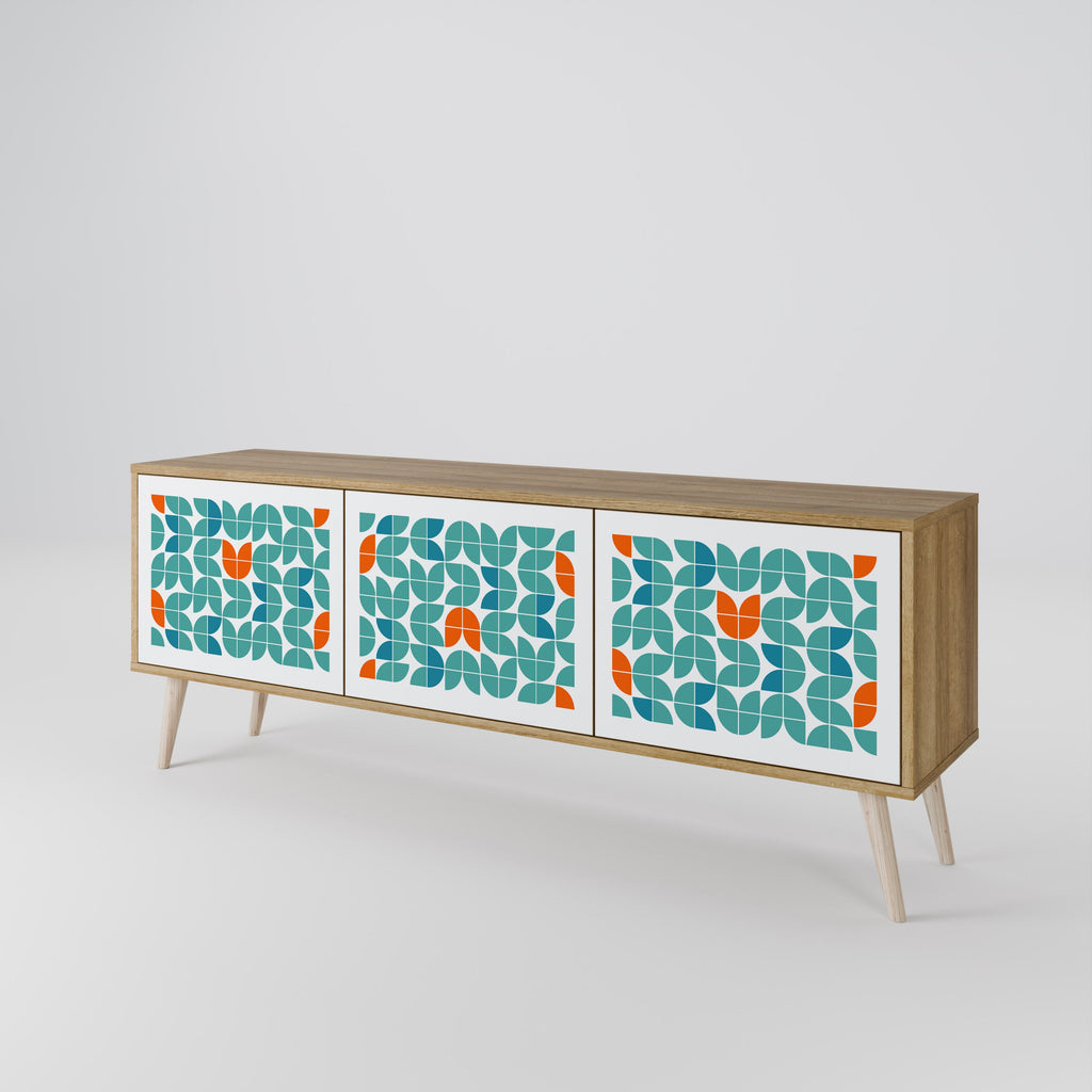 BE THE CHANGE TV-Lowboard mit 3 Türen in Eiche-Optik