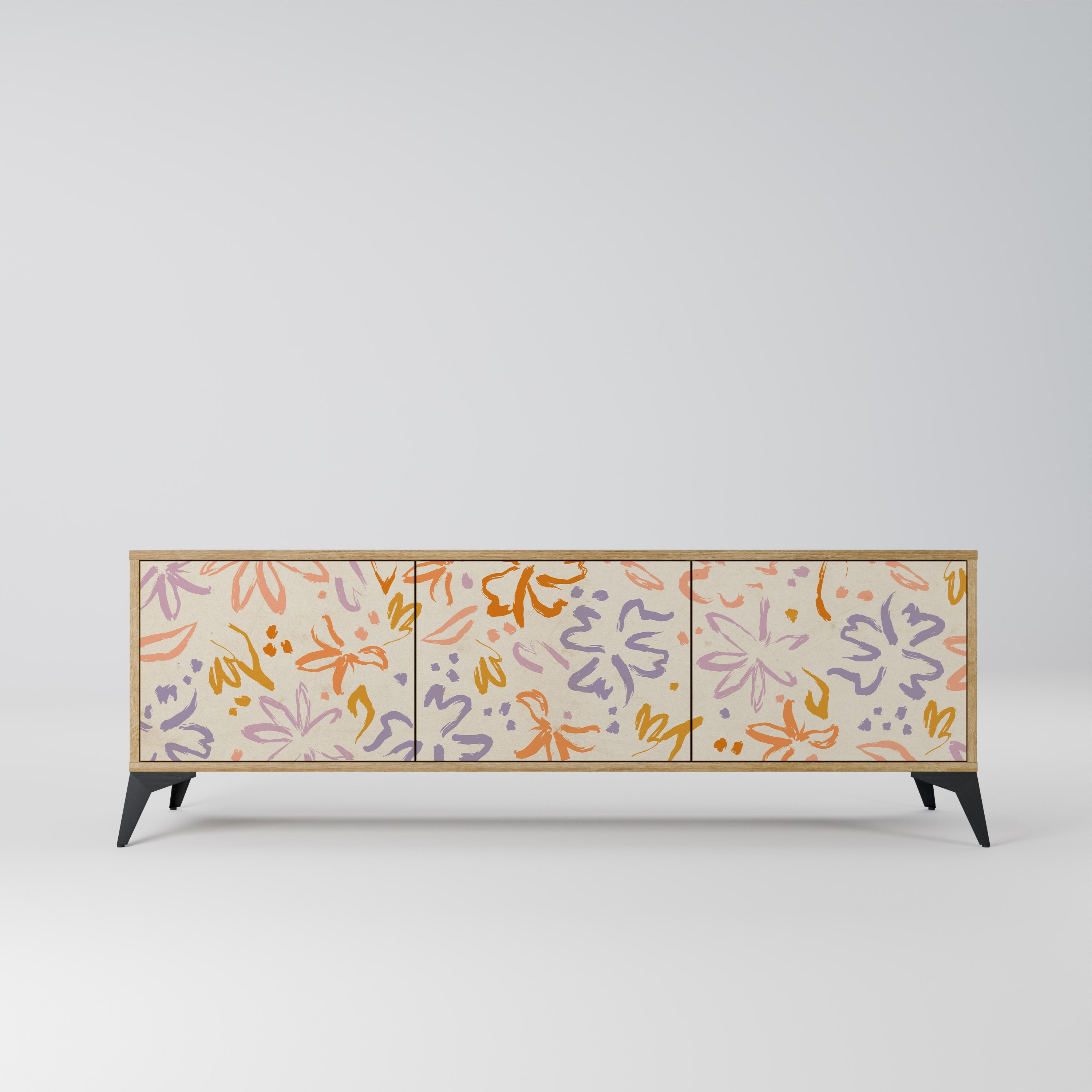 SPRING WHIMSY TV-Lowboard mit 3 Türen in Eiche-Optik