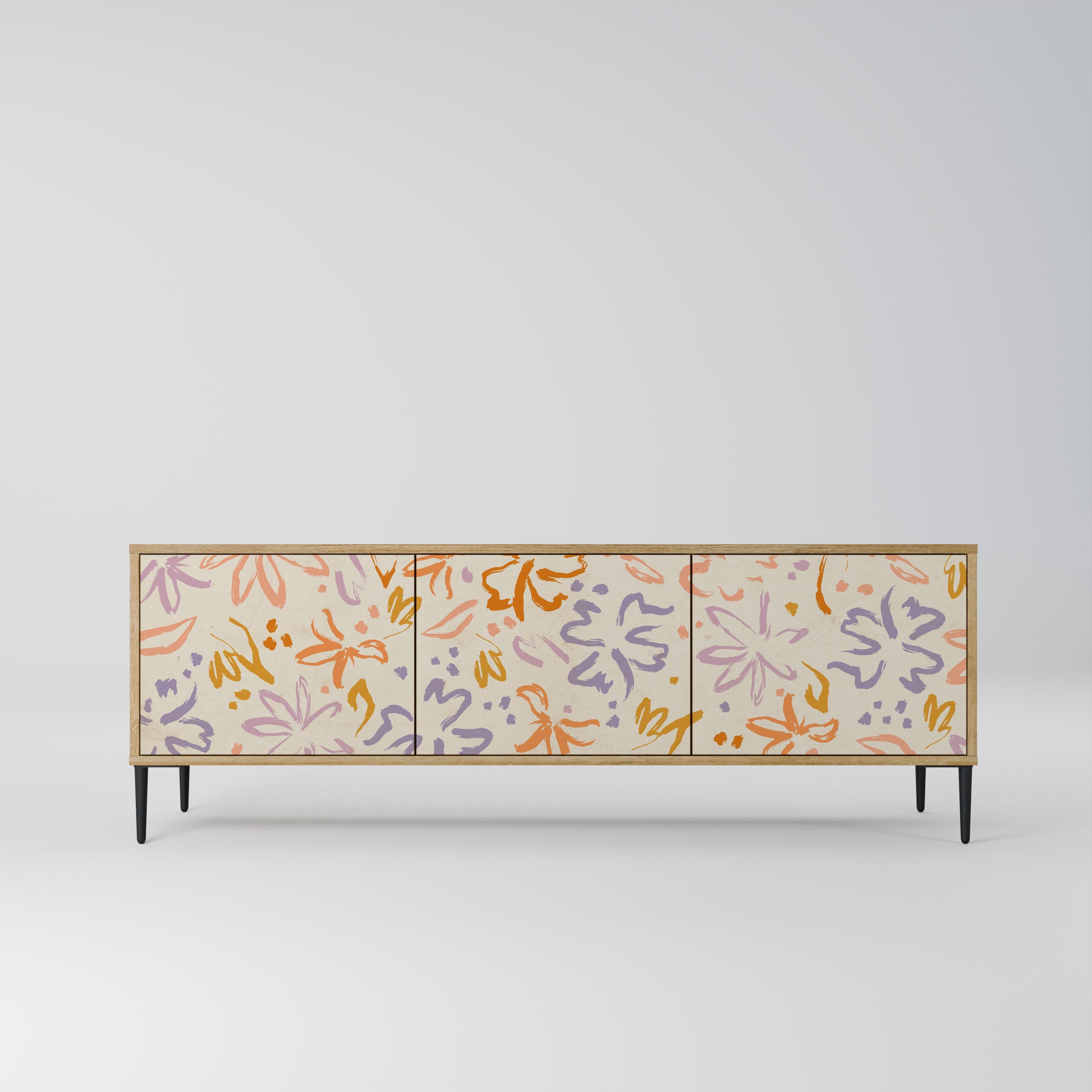 SPRING WHIMSY TV-Lowboard mit 3 Türen in Eiche-Optik