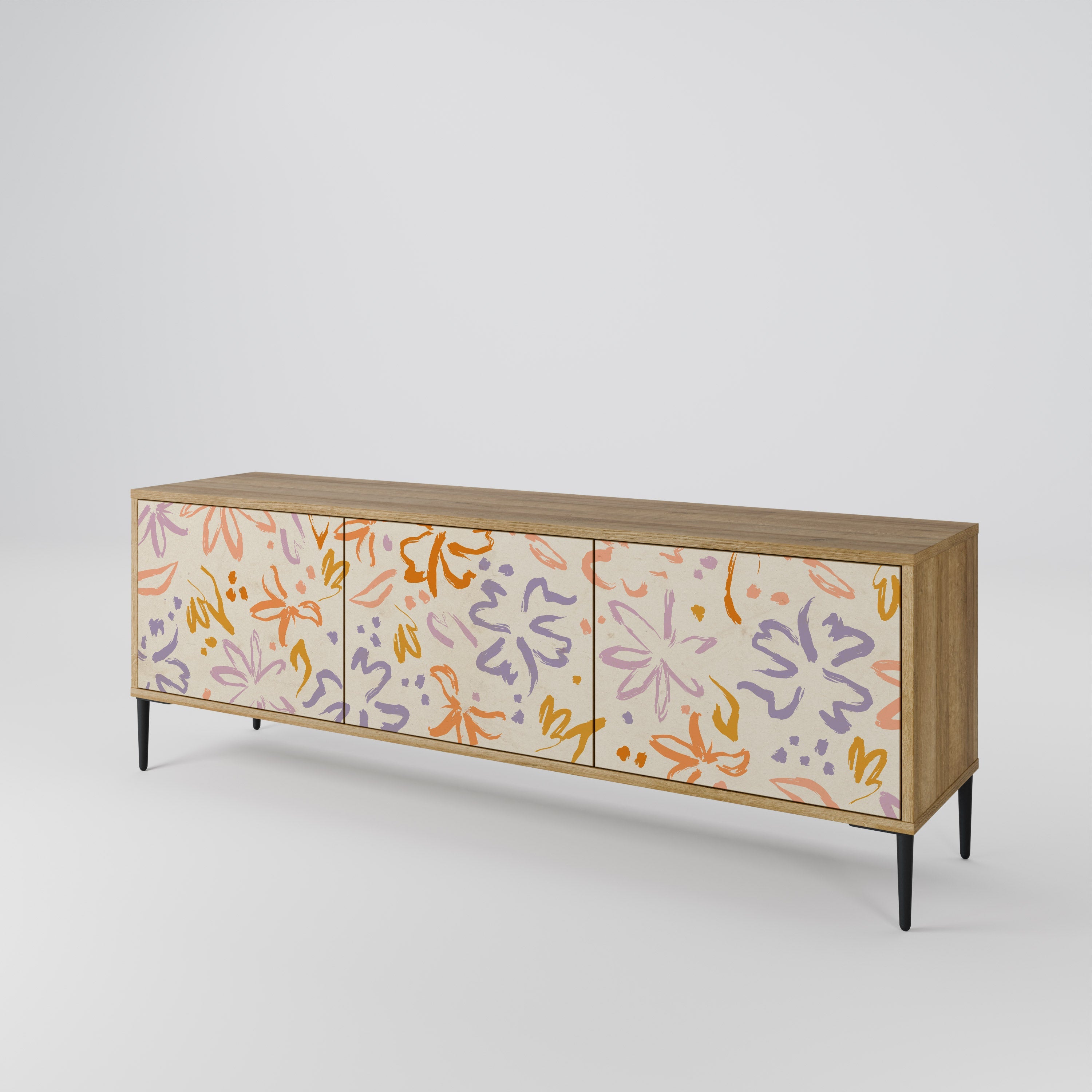 SPRING WHIMSY TV-Lowboard mit 3 Türen in Eiche-Optik