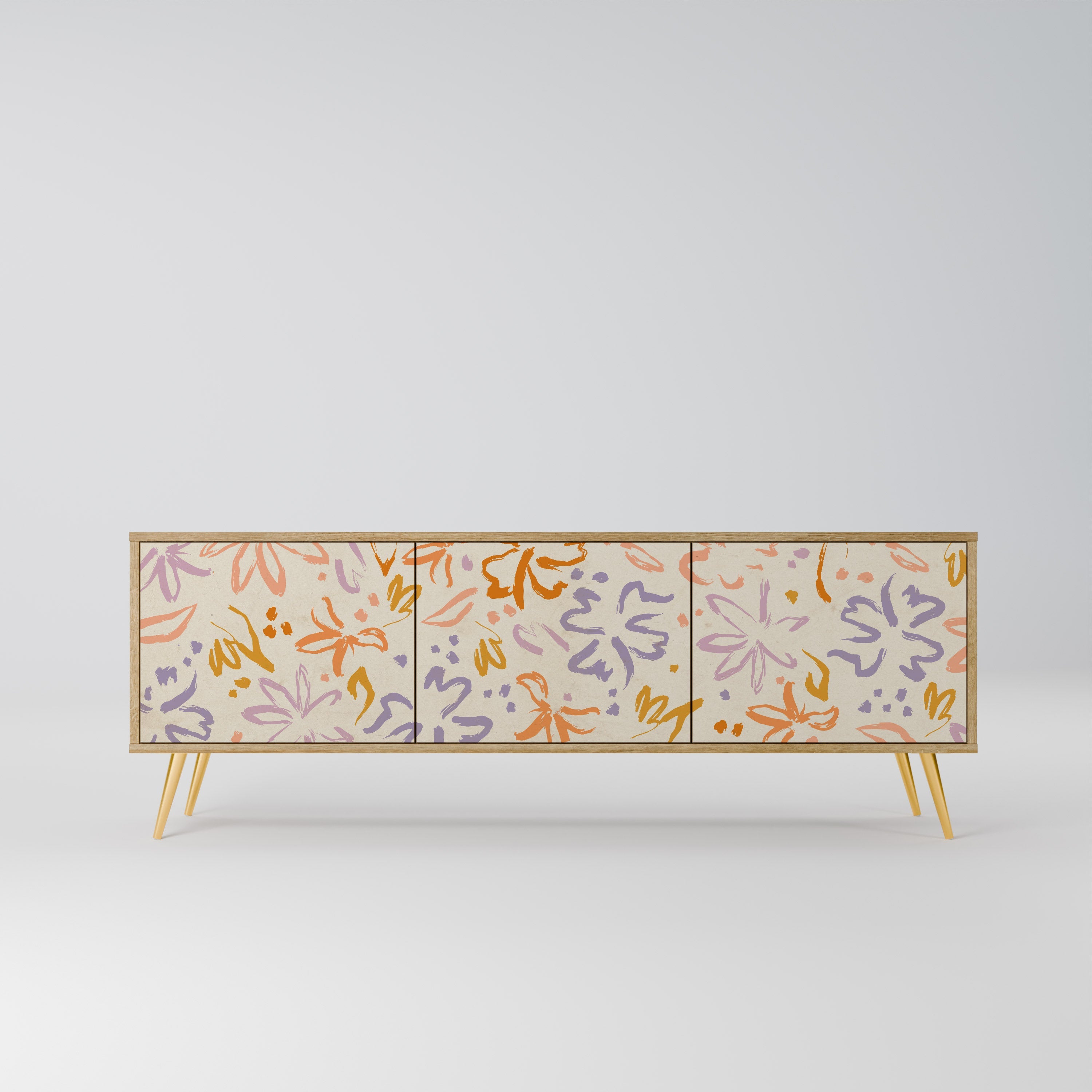 SPRING WHIMSY TV-Lowboard mit 3 Türen in Eiche-Optik