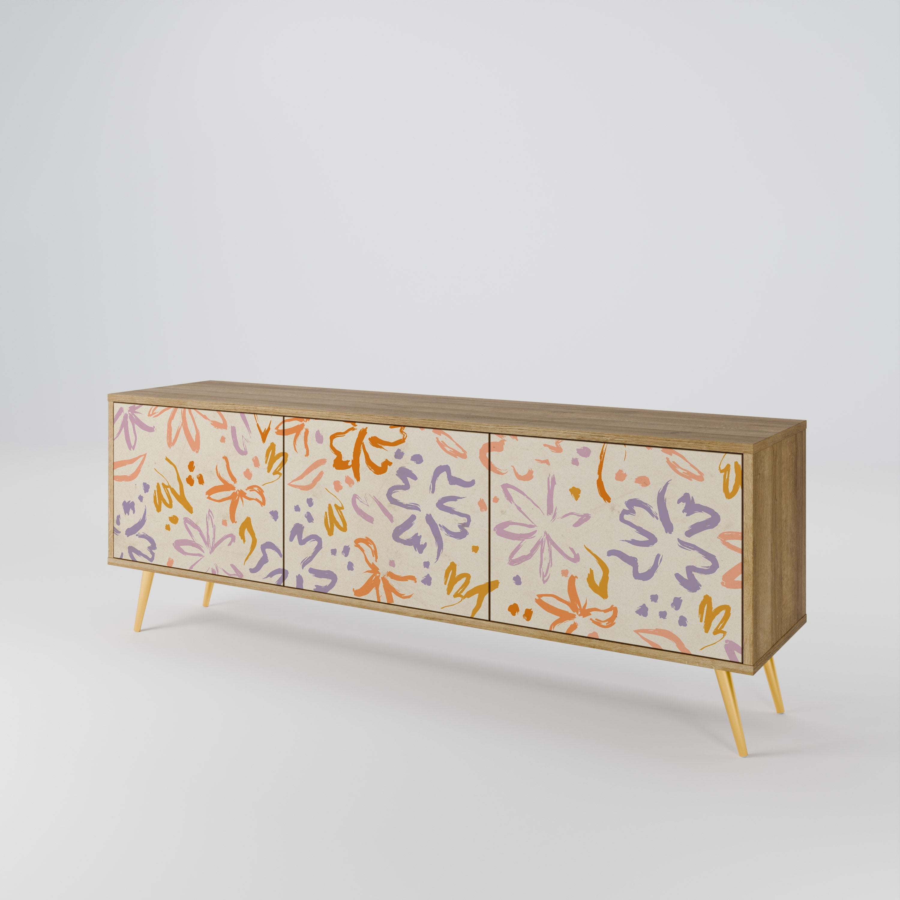 SPRING WHIMSY TV-Lowboard mit 3 Türen in Eiche-Optik