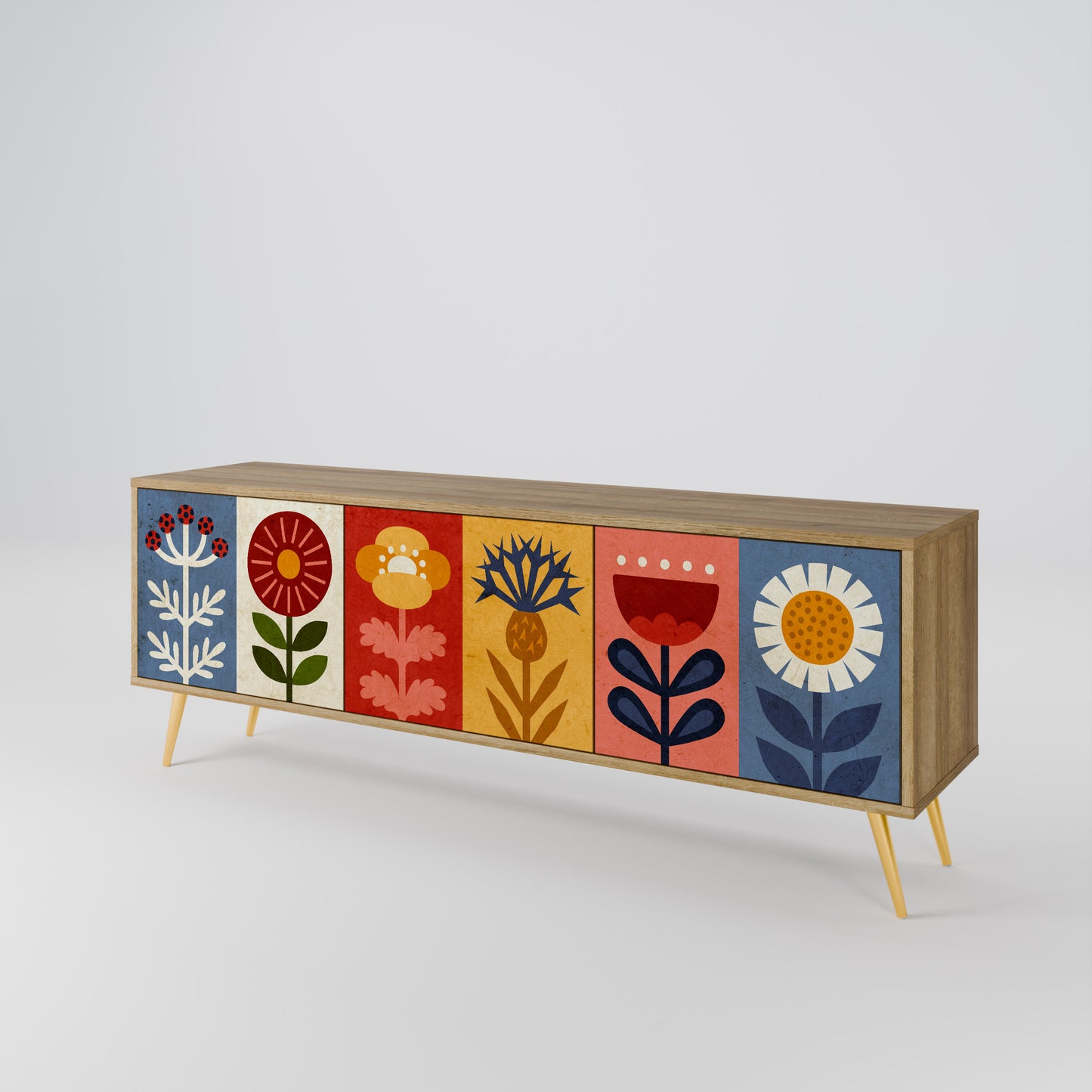 SCANDIC FLOWERET 3-türiges TV-Lowboard
