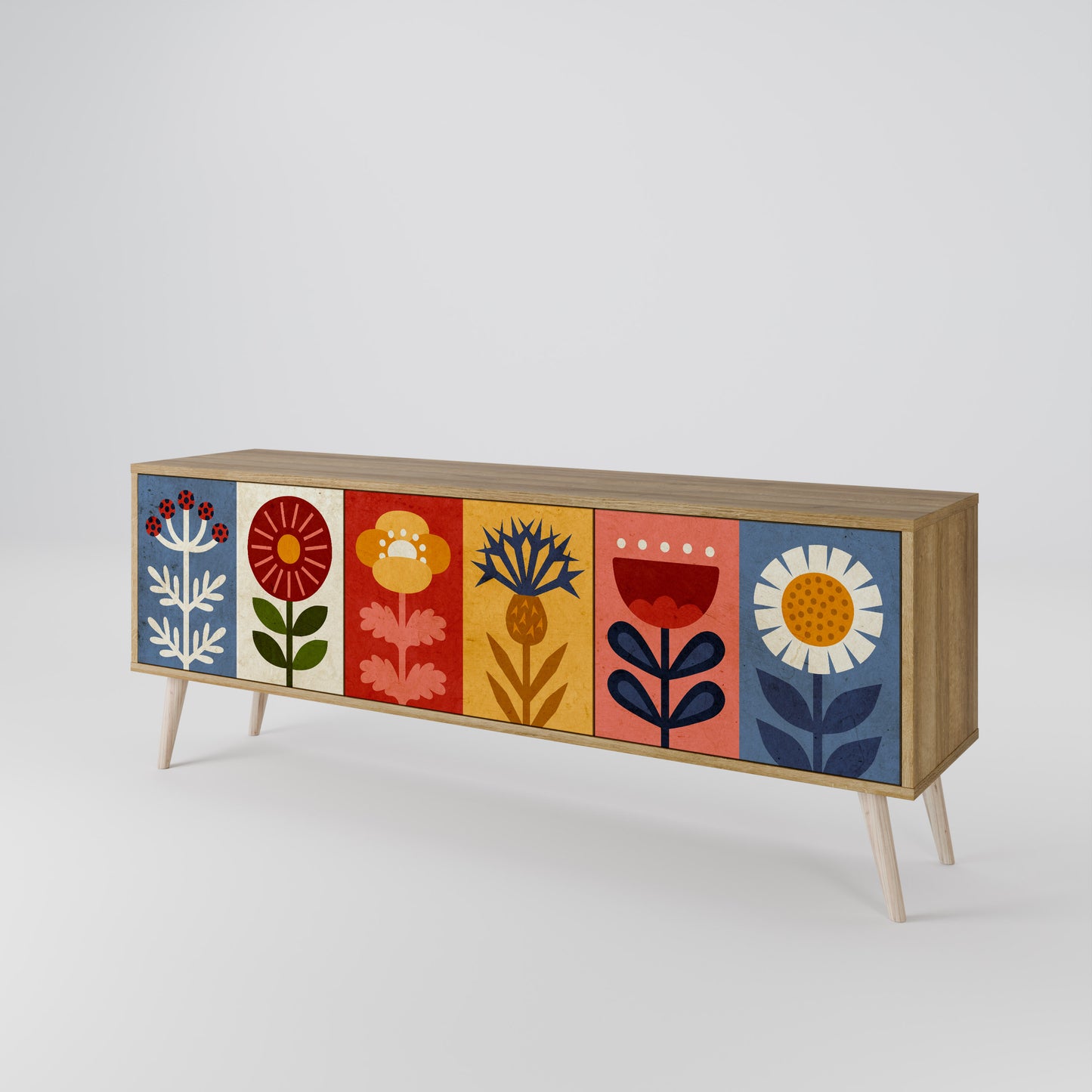 SCANDIC FLOWERET 3-türiges TV-Lowboard
