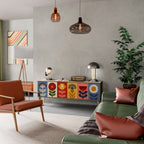 SCANDIC FLOWERET TV-Lowboard mit 3 Türen in Eiche-Optik