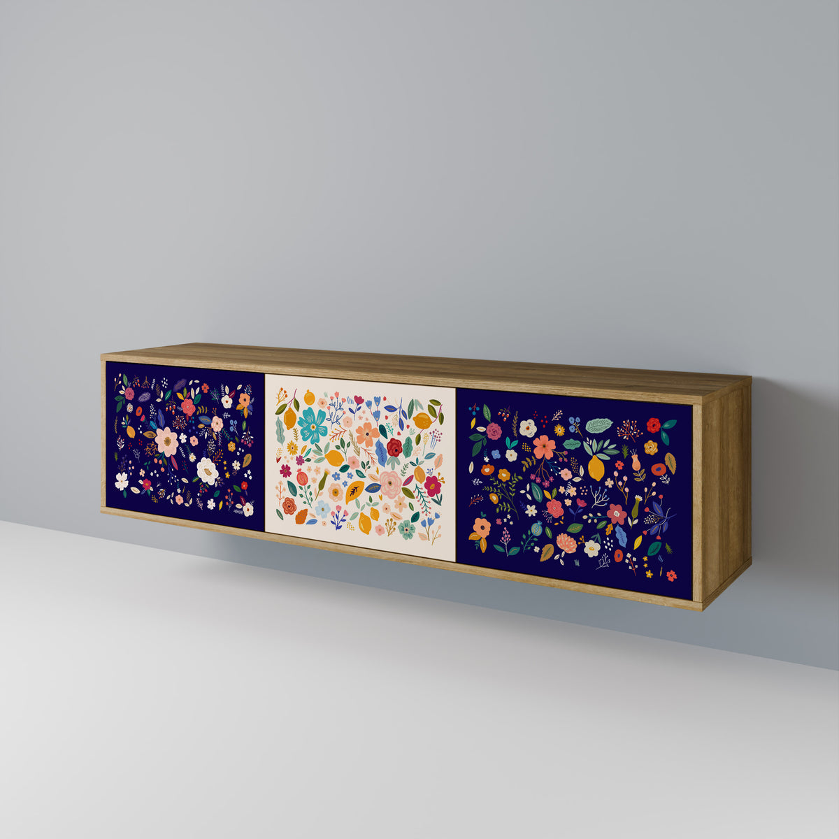 FLORAL COMBINATION 3-türiges TV-Lowboard