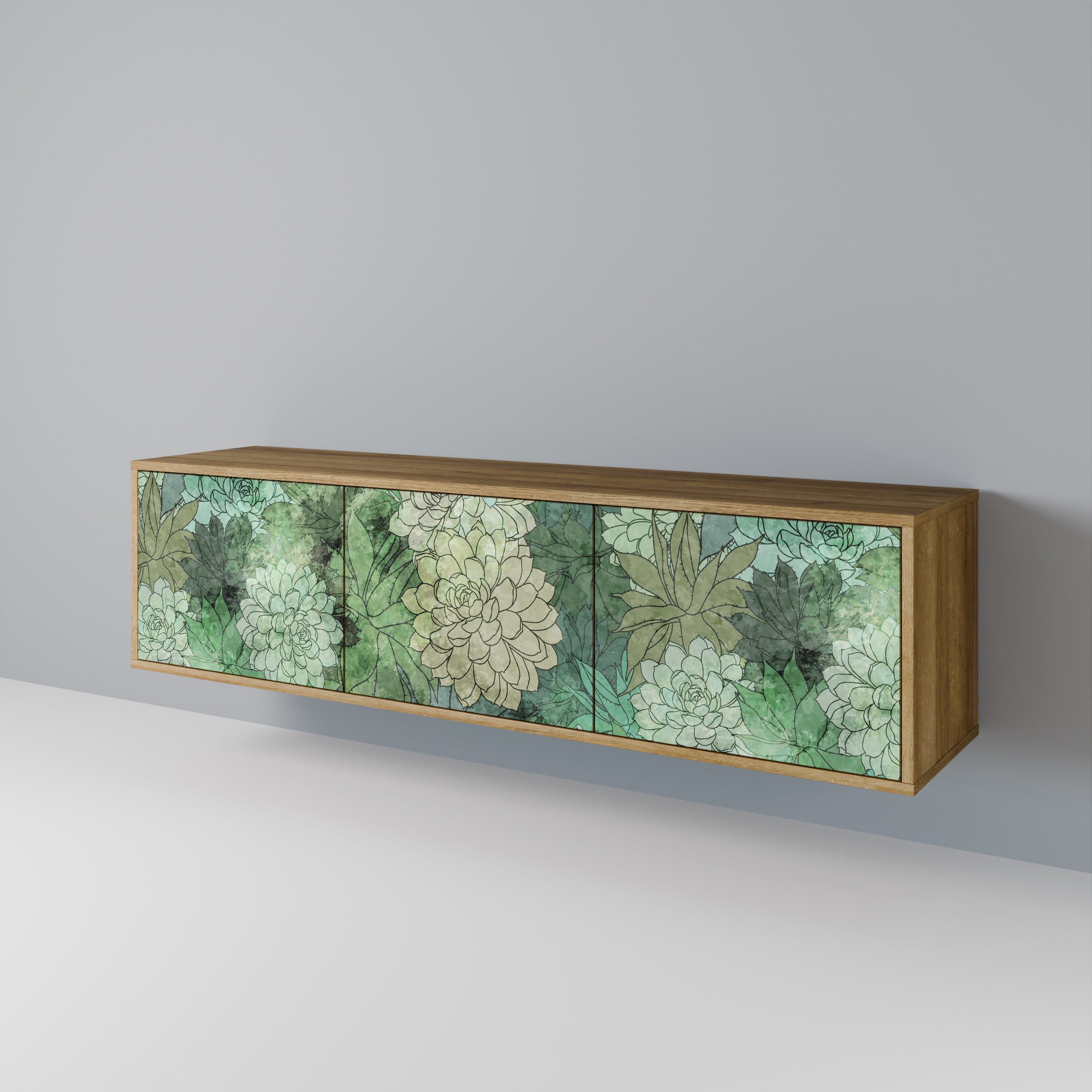 SUCCULENT CLUSTER 3-Door TV Cabinet